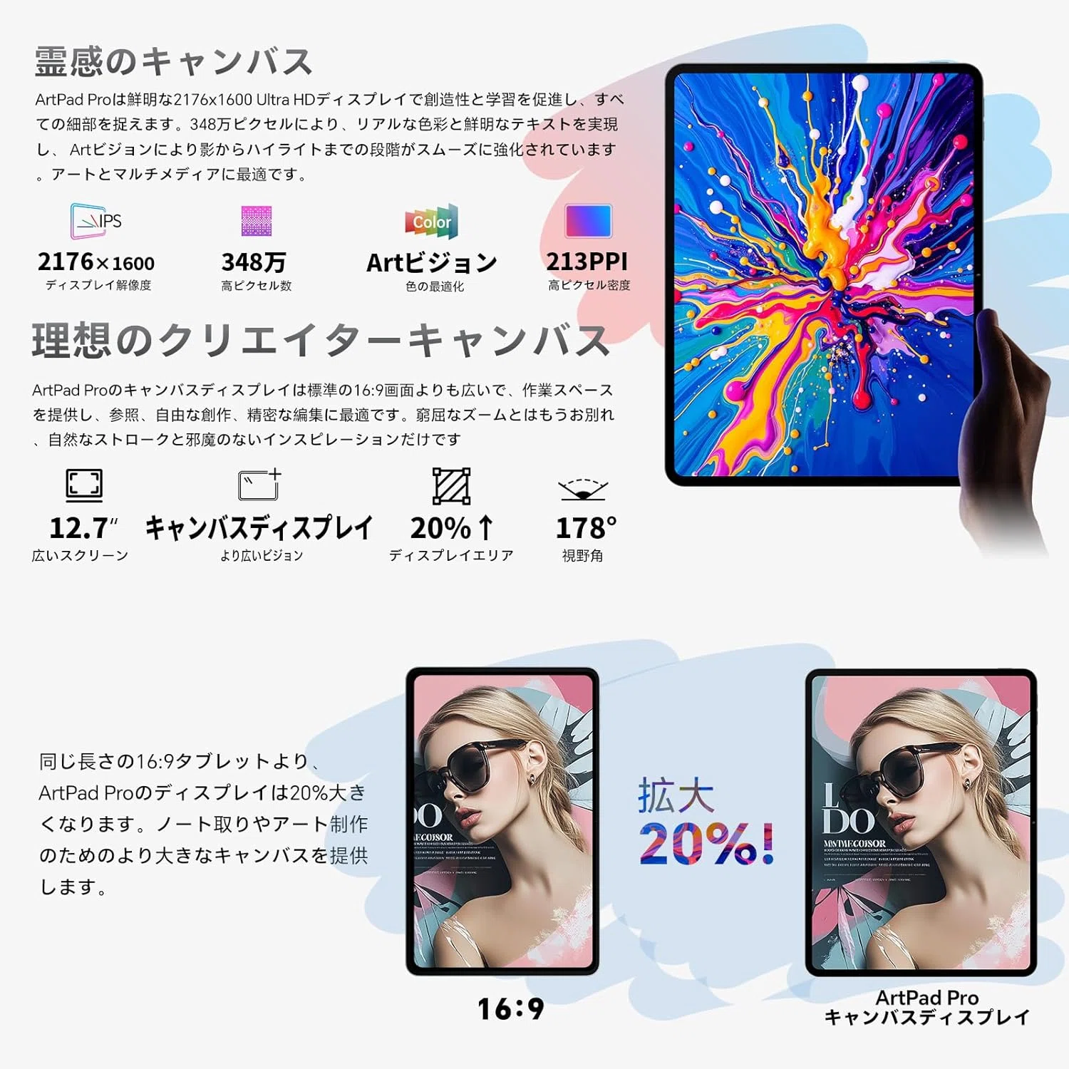 TECLAST ArtPad Pro 12.7インチ T-Pen付属タブレット｜GetGadgetGot