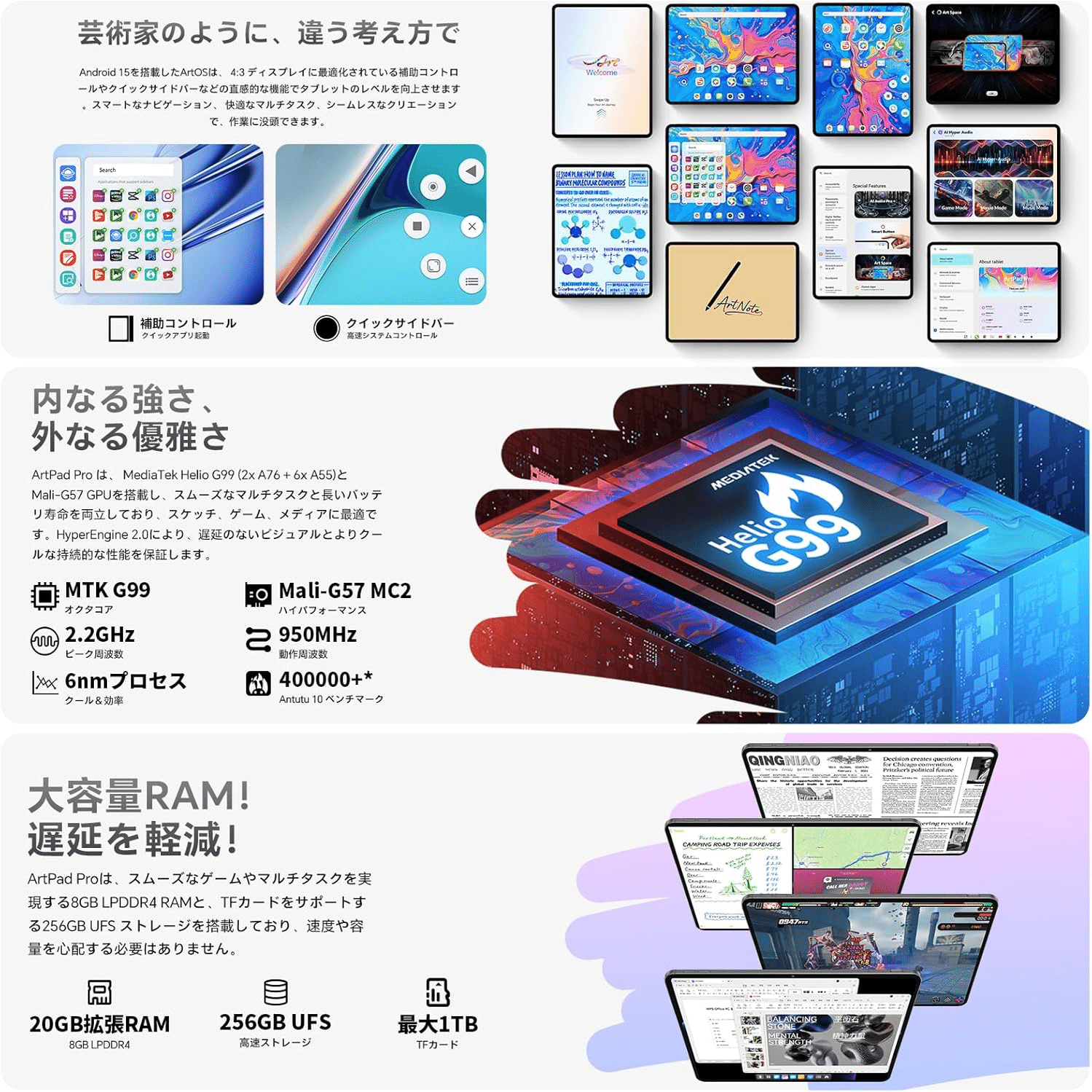 TECLAST ArtPad Pro 12.7インチ T-Pen付属タブレット｜GetGadgetGot