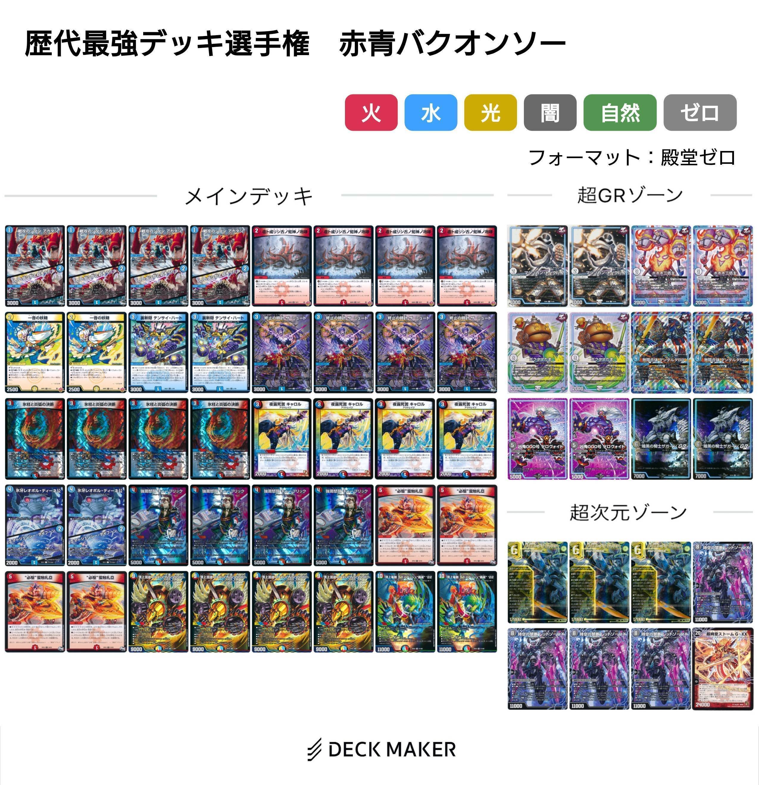 赤青バクオンソーデッキ バクオンソー(赤青、ラッカ)【デュエマ歴代最強デッキ②】|れもん