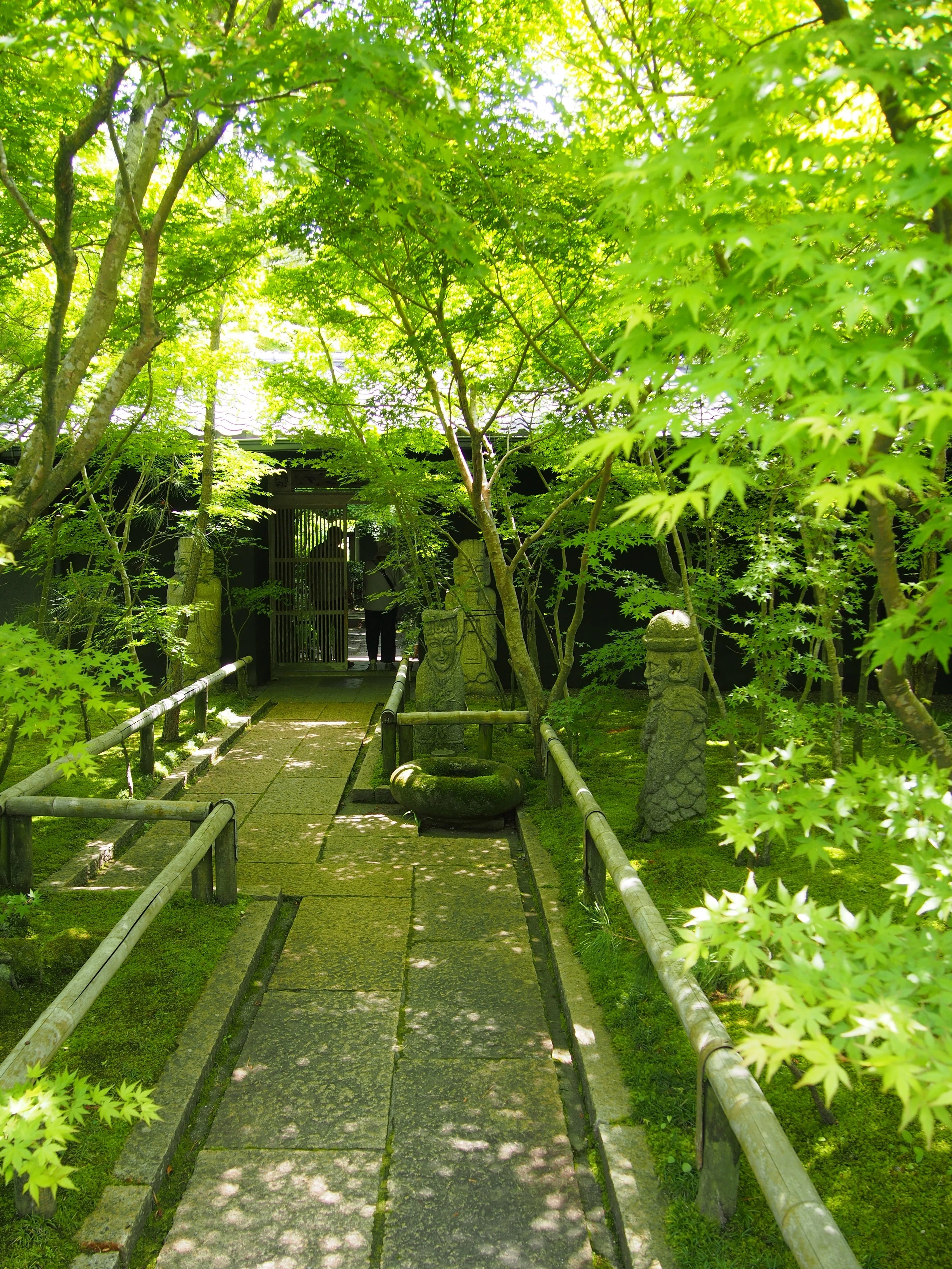 楕円形 水盤 約30cm水、常滑松泉焼、山秋造華道 贅沢な緑の時間。松山庭園美術館で深緑を味わい尽くす。｜niwa_emon