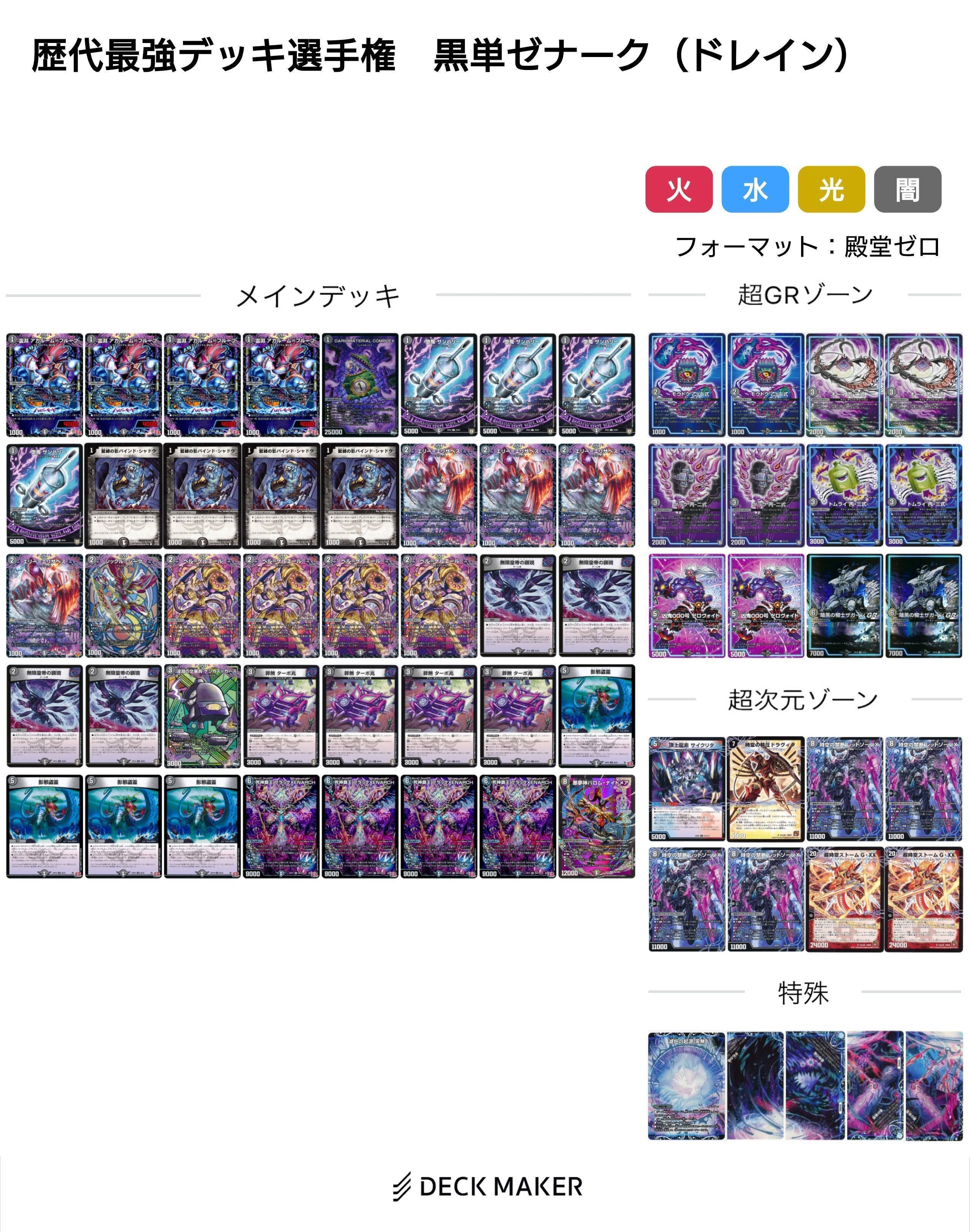 こ*ば様 CS優勝構築　黒単ゼナーク　アドバンス　GR 零龍　付き CS優勝構築 黒単ゼナーク アドバンス GR 零龍 付き - メルカリ