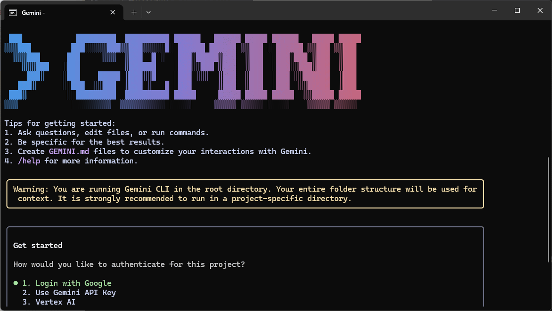 WindowsにGemini CLIをインストールした作業メモ｜knot-work