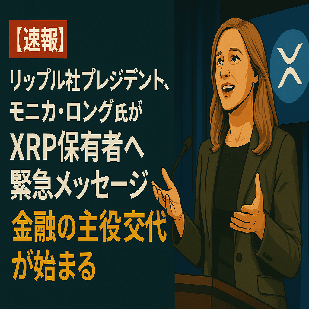 速報】リップル社プレジデント、モニカ・ロング氏がXRP保有者へ緊急メッセージ──金融の主役交代が始まる｜光本貴一｜XRP / Ripple