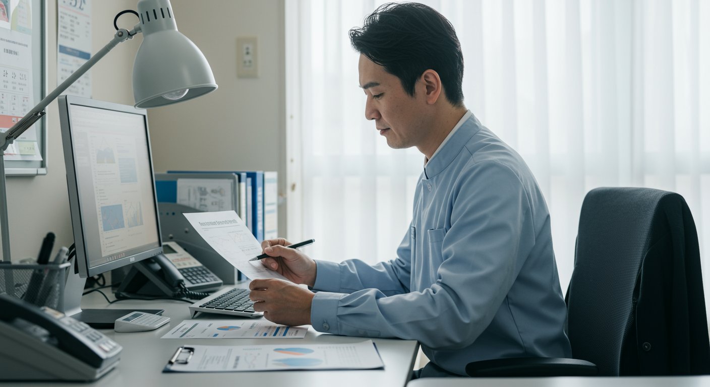 採用データを分析する様子