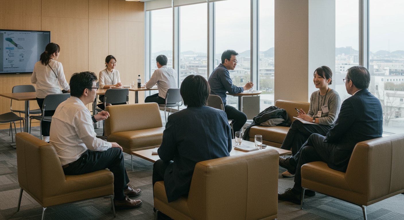介護業界の交流会やセミナーの様子