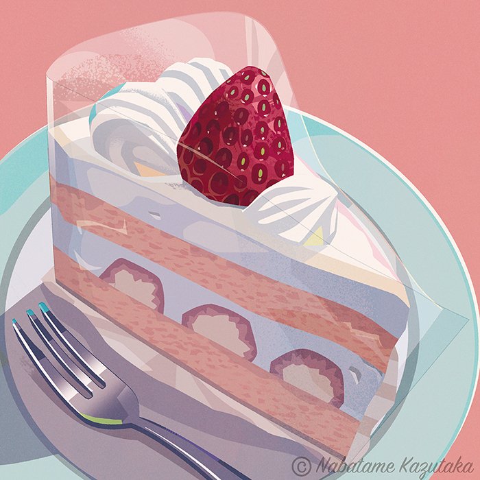 専用ケーキイラスト illustration-cute-piece-cake-