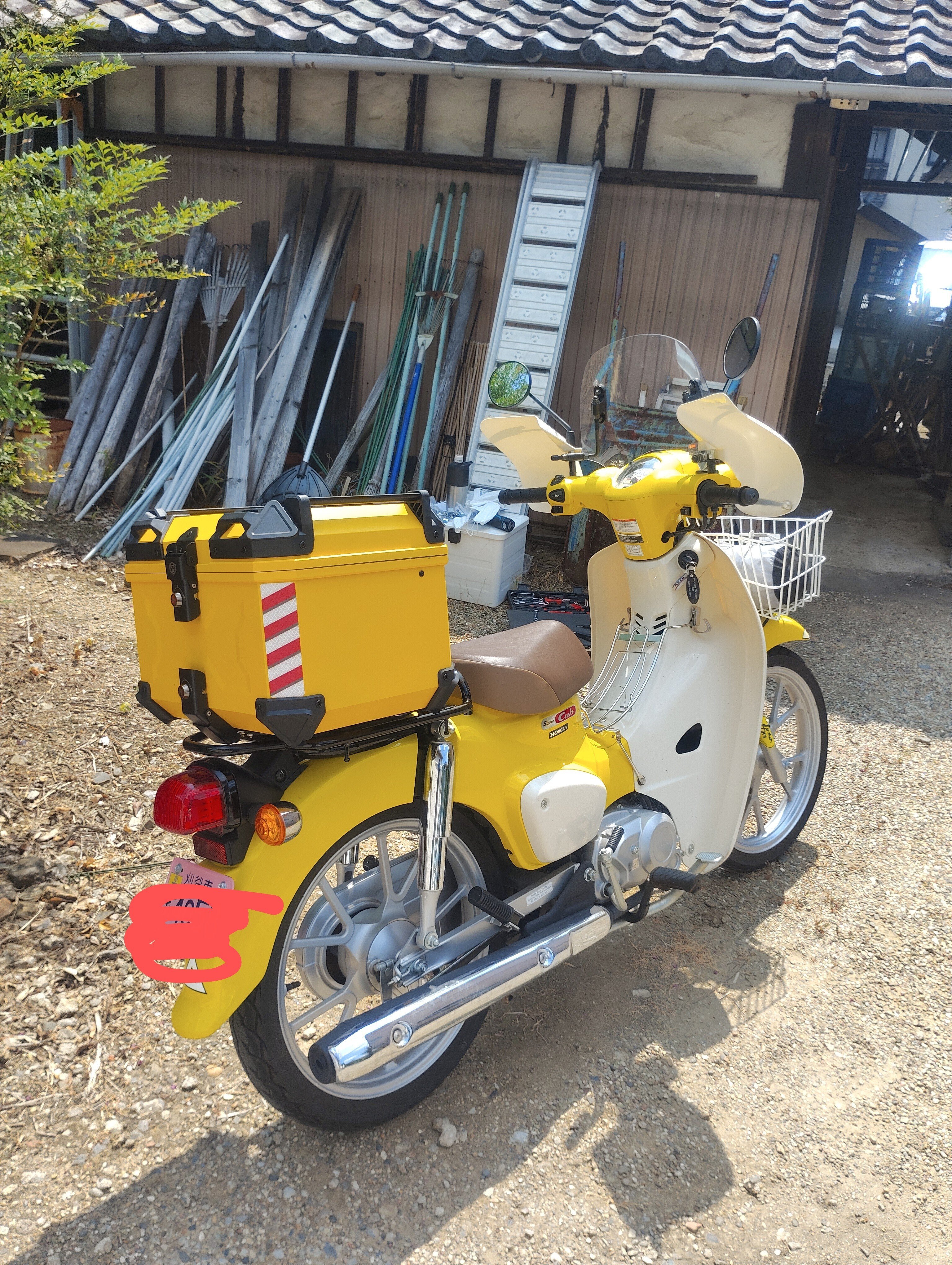 スーパーカブ　黄色　(受付終了しました) スーパーカブ（JA59）のリアBOXを更新｜セるしうす