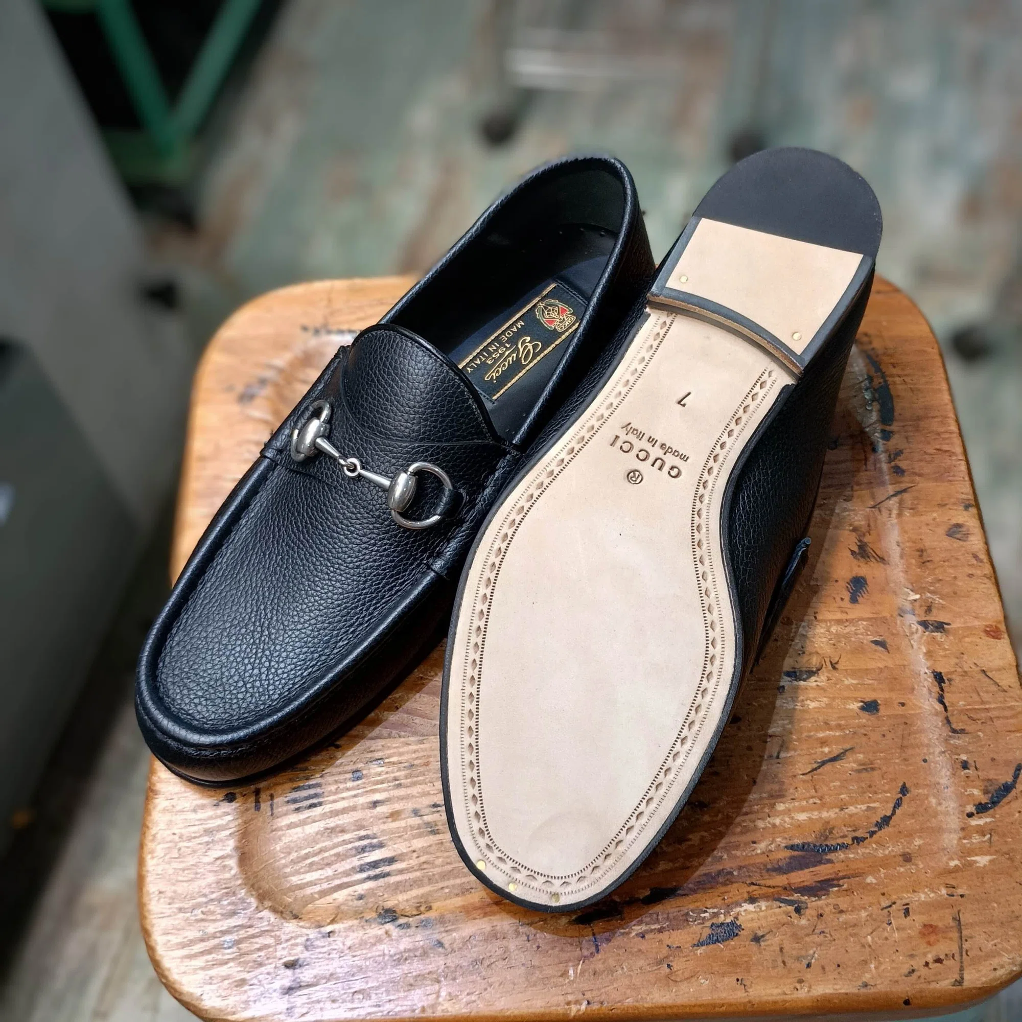 ハーフラバー＋トゥスチール補強】Gucciビットローファー｜CREA Repair 