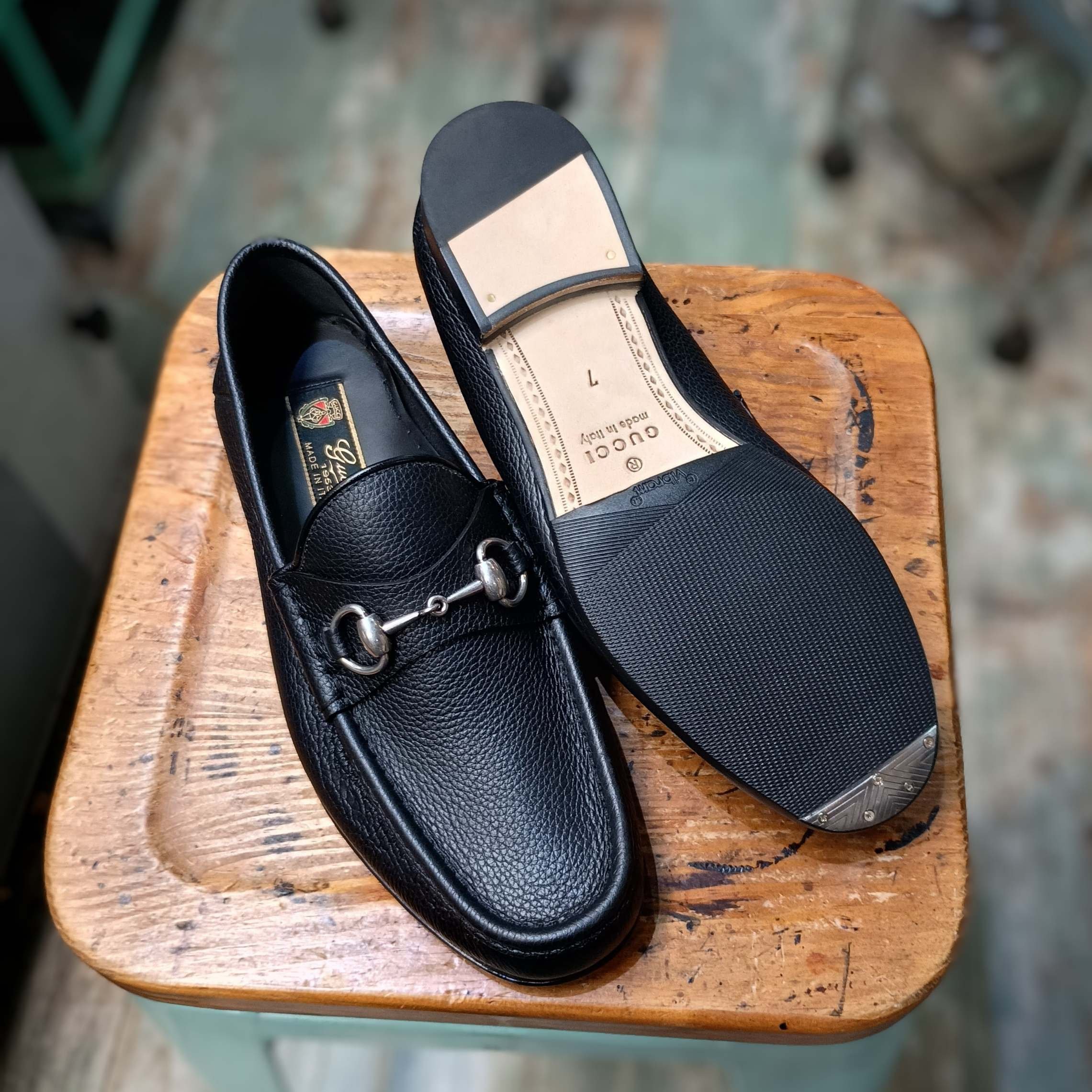 ハーフラバー＋トゥスチール補強】Gucciビットローファー｜CREA Repair