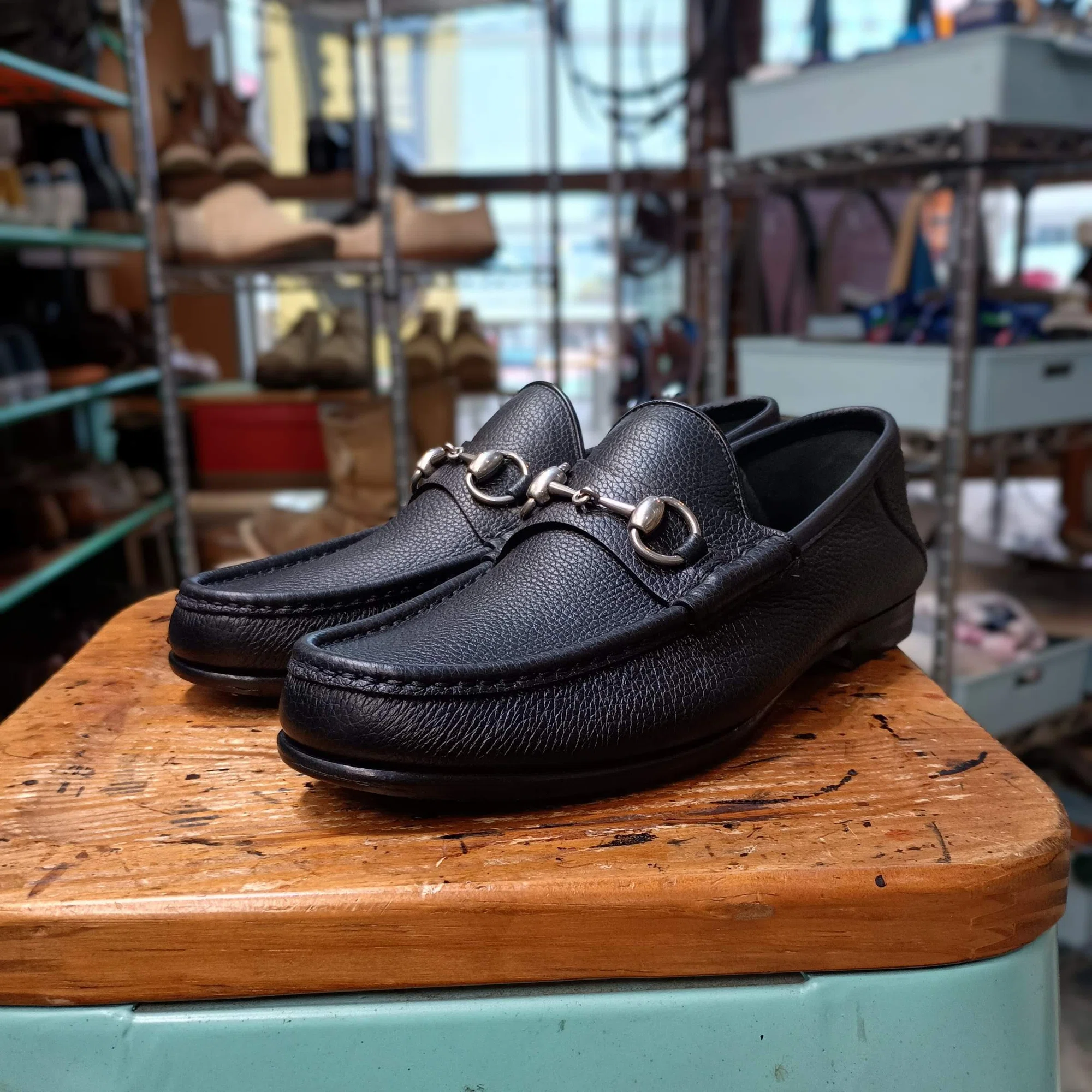 ハーフラバー＋トゥスチール補強】Gucciビットローファー｜CREA Repair 