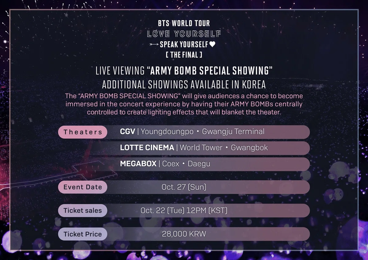 2019 BTS WORLD TOUR LOVE YOURSELF: SPEAK YOURSELF [THE FINAL