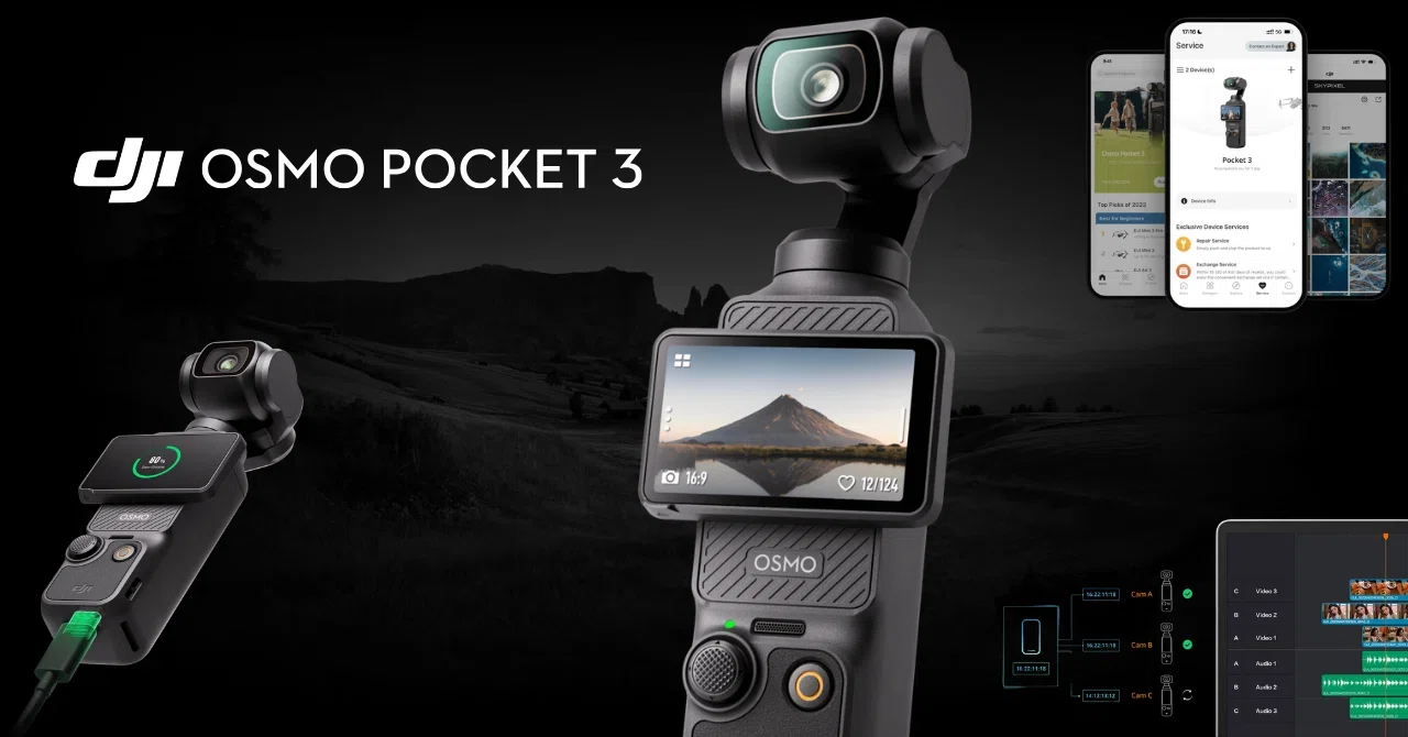 DIJ OSMO POCKET 初代 WiFiモジュール・ワイドレンズ・SD付DJI DIJ OSMO POCKET 初代 WiFiモジュール・ワイドレンズ・SD付DJI