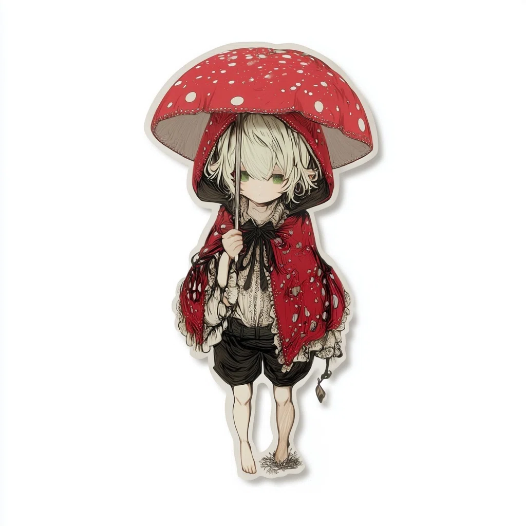 毒キノコの擬人化の話【AIイラスト/マンガ】｜AIぐらし