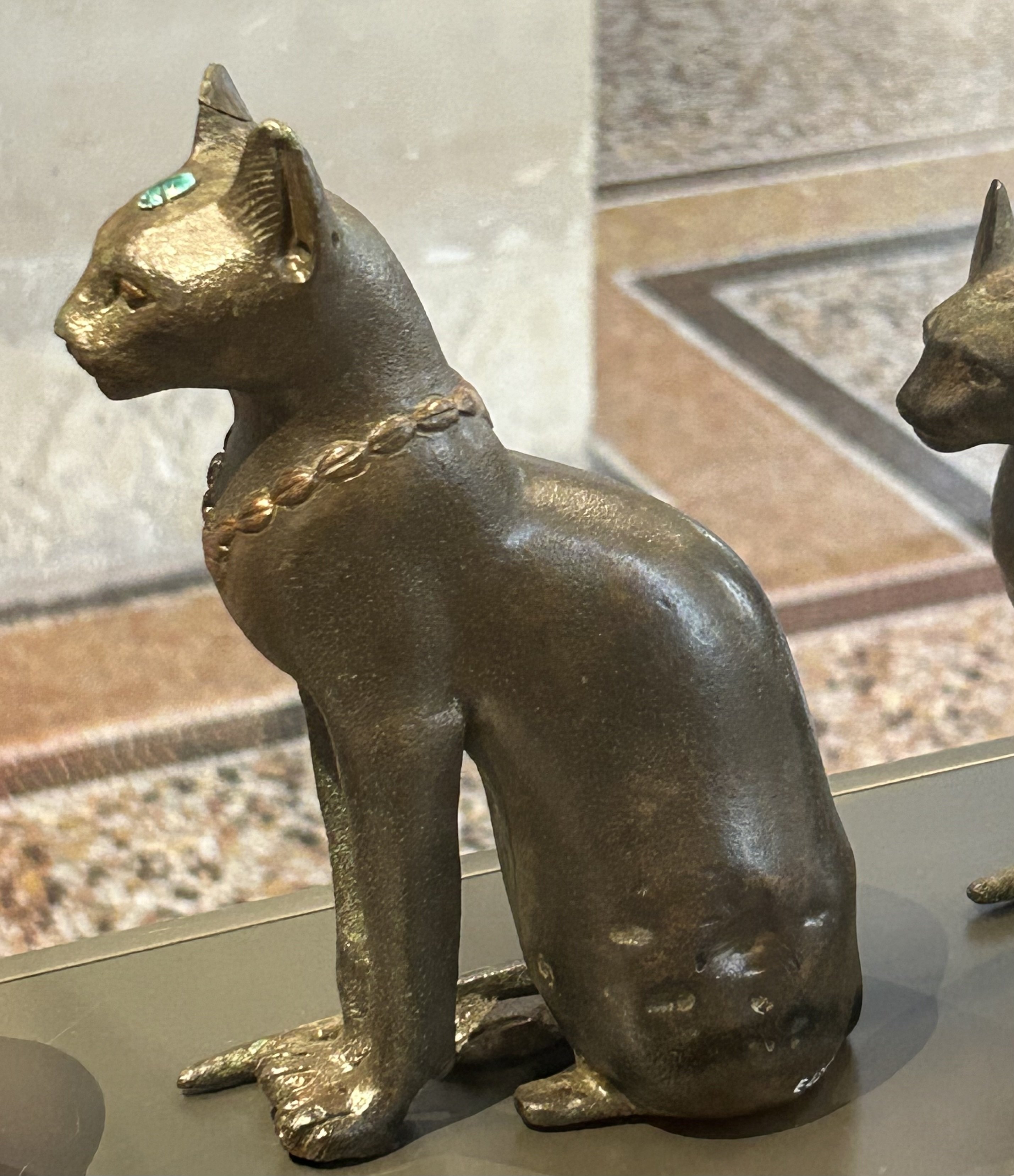 猫】ブロンズ鋳造 33cm ルーヴル美術館工房監修 猫】ブロンズ鋳造 33cm