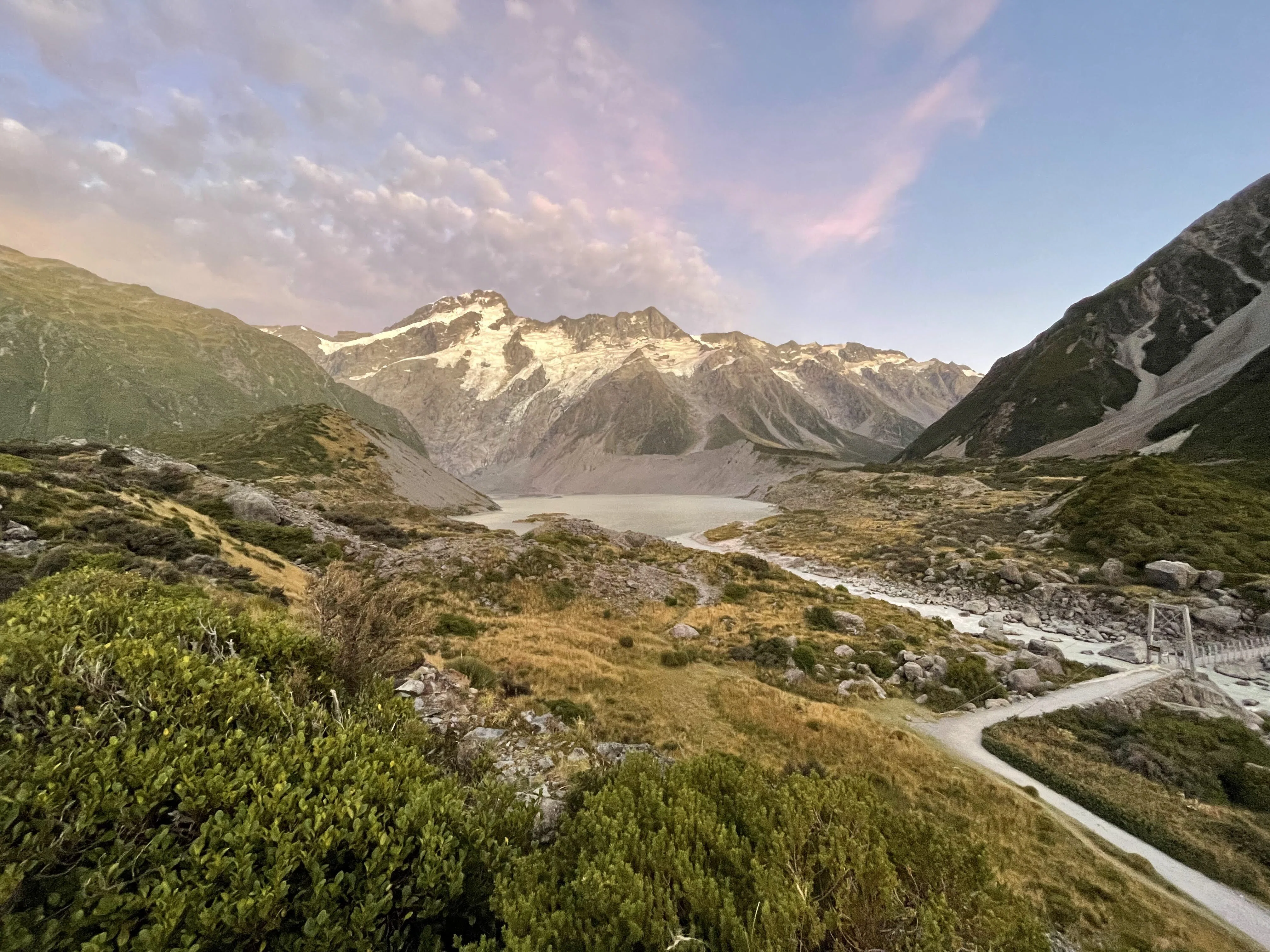 ニュージーランド南島旅行記⑧朝焼けのHooker Valley Track ～Aoraki