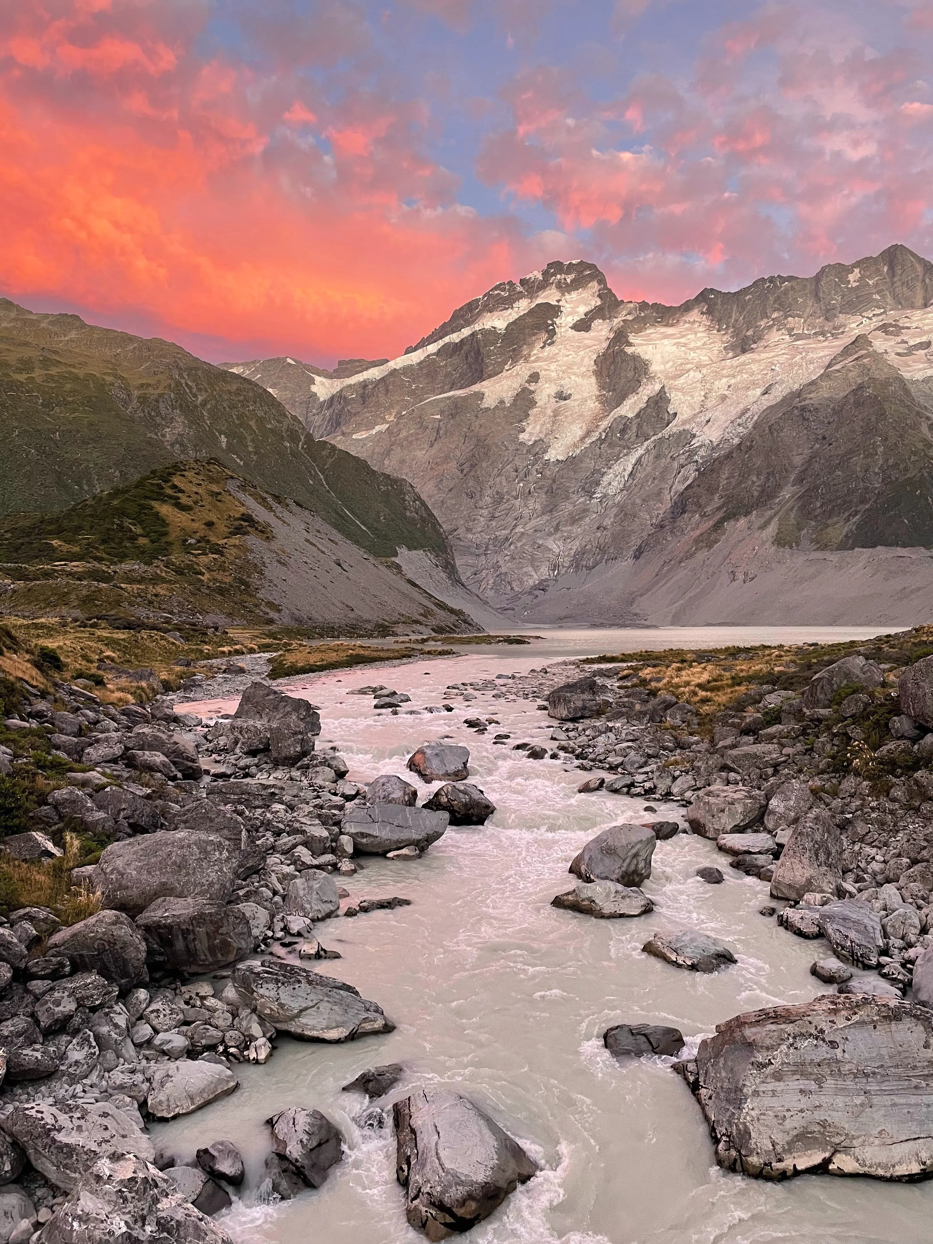 ニュージーランド南島旅行記⑧朝焼けのHooker Valley Track ～Aoraki