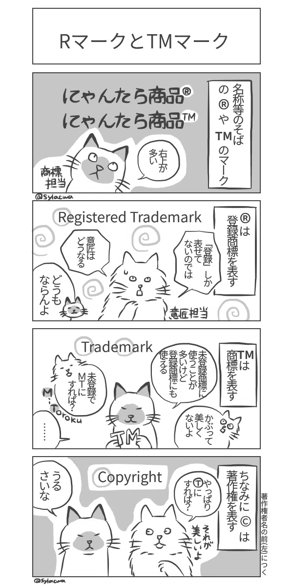 商標」と「トレードマーク」の違い｜たぬきのめも