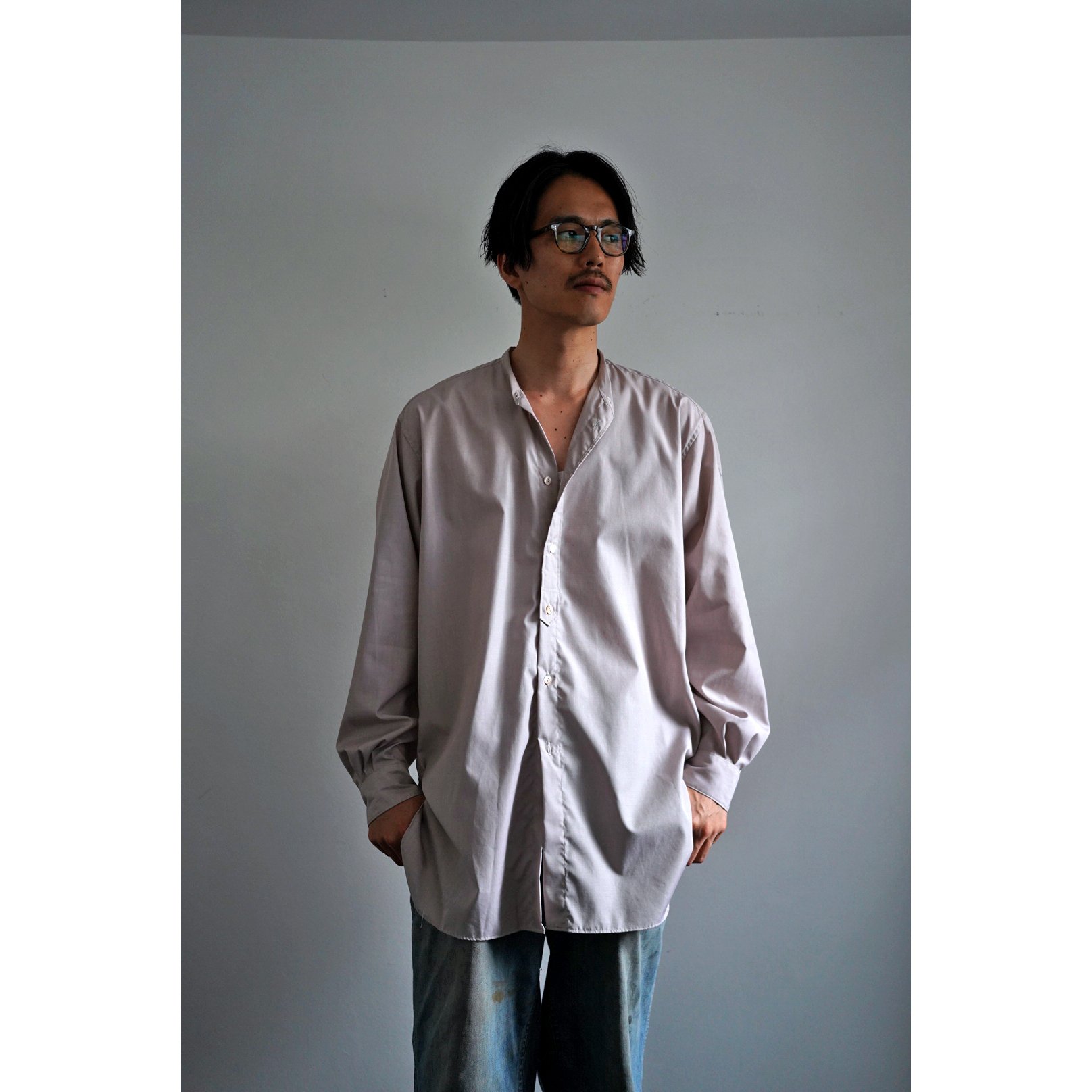 I*K様 Niceness 25aw v.iommi ナイスネス NICENESS 25AW V.IOMMI Printed Detachable Collar Long Shirt