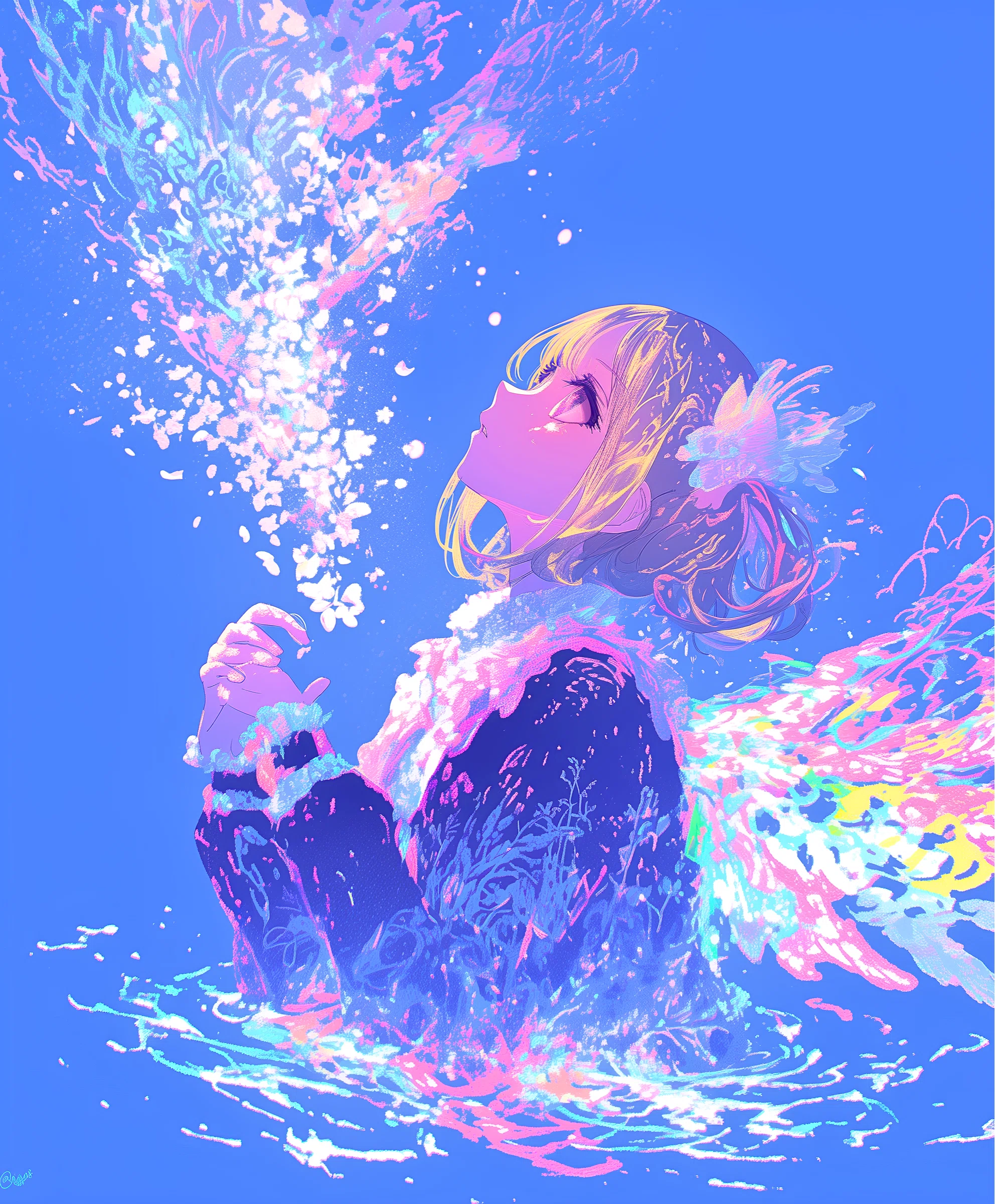 爆ぜるほどの光を抱いても【AIイラスト＋4コマ漫画】｜Alpaka