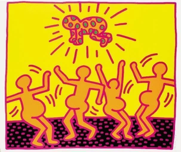 貴重　キース•ヘリング　大型肉筆油彩画 展覧会「キース・ヘリング展 アートをストリートへ」（松坂屋美術館