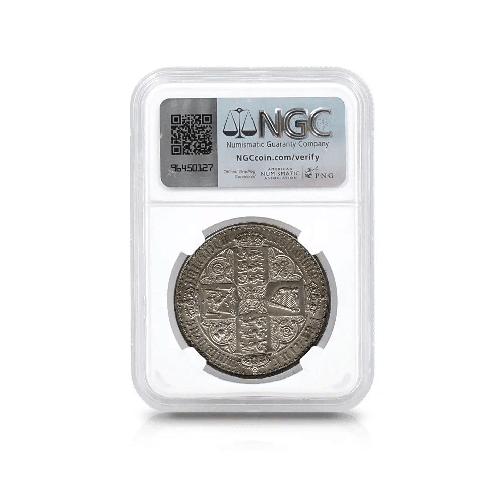 1847 ヴィクトリア女王 ゴチッククラウン銀貨 アンデシモエッジ