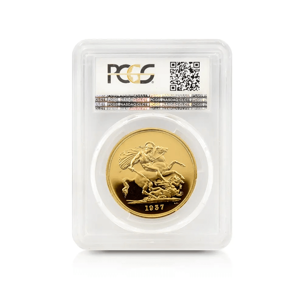 2022年 中国 竜退治 古代神話 三太子 金メッキ銅貨 PR70 PCGS 1937 ジョージ6世 聖ジョージ竜退治 5ポンド金貨 PCGS PR64DC S