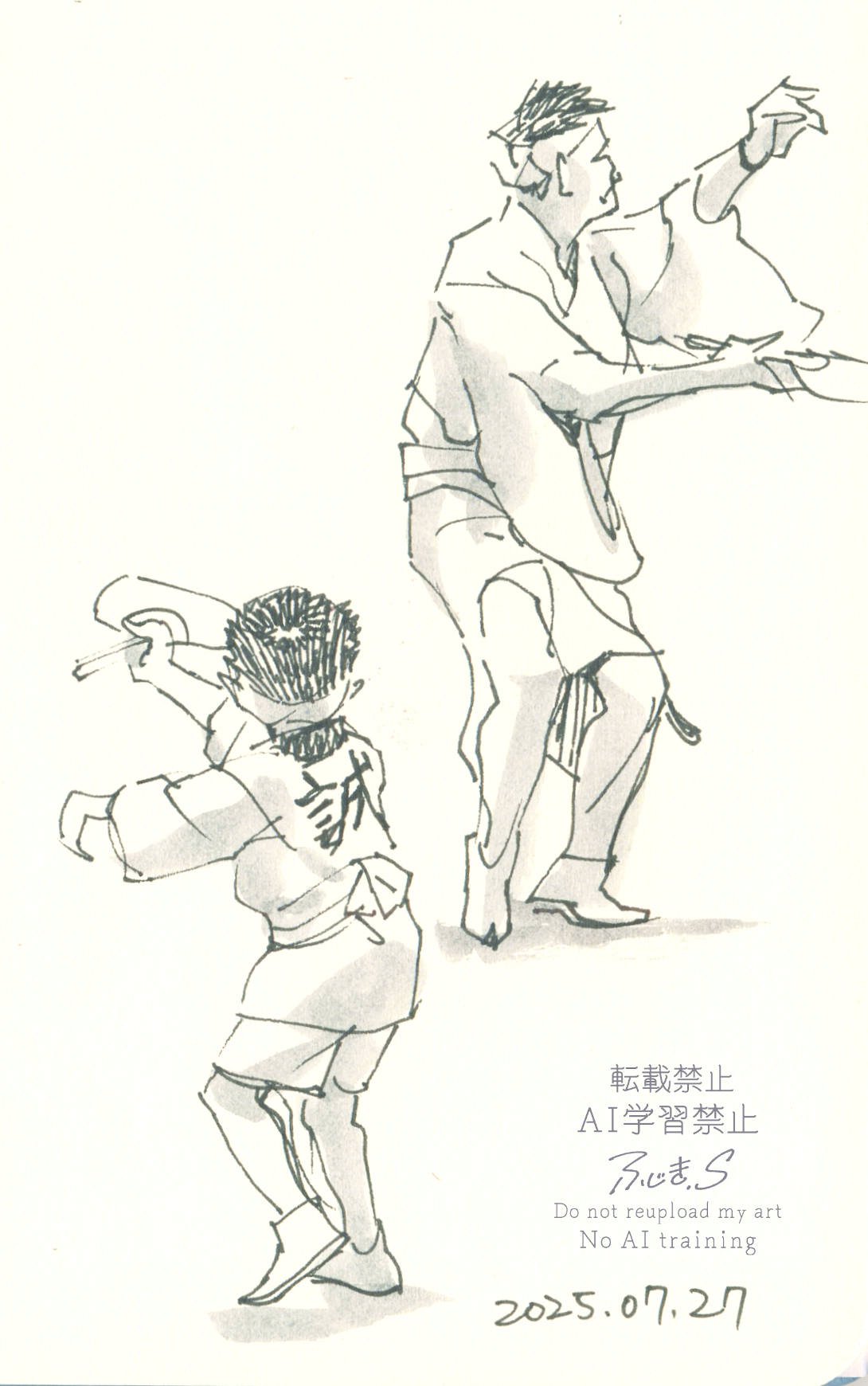 お祭り7月のスケッチ（2025）｜神田川グフ