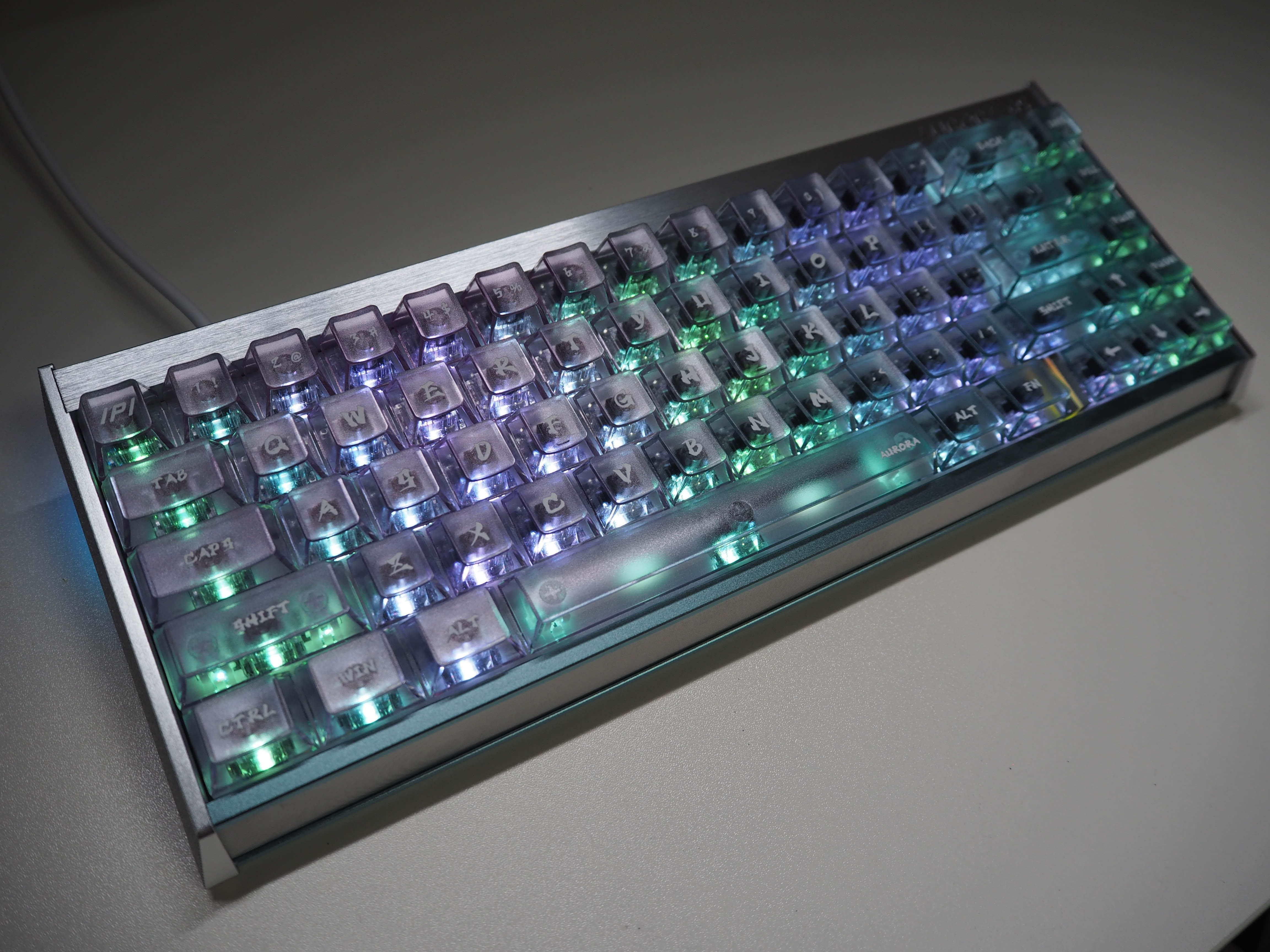 IPI AURORA65 Silver ラピッドトリガー キーボード IPI AURORA65】綺麗でかわいい！ラピッドトリガーキーボード