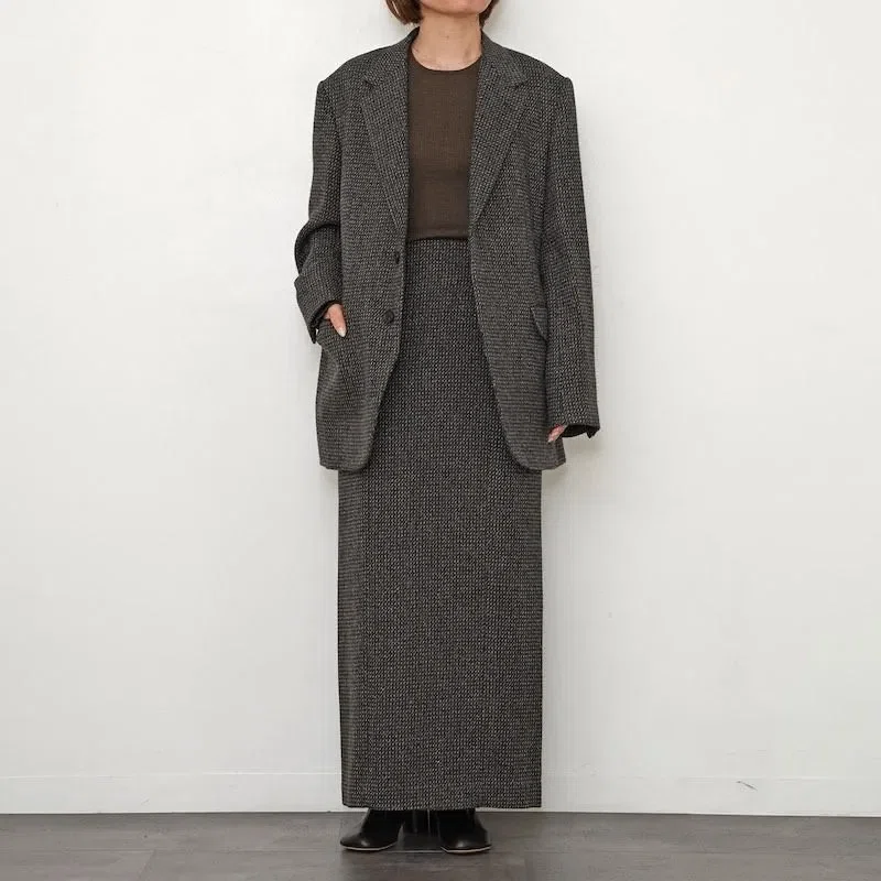 AURALEE】唯一無二のツイードALPACA WOOL SILK TWEED OVER JACKET