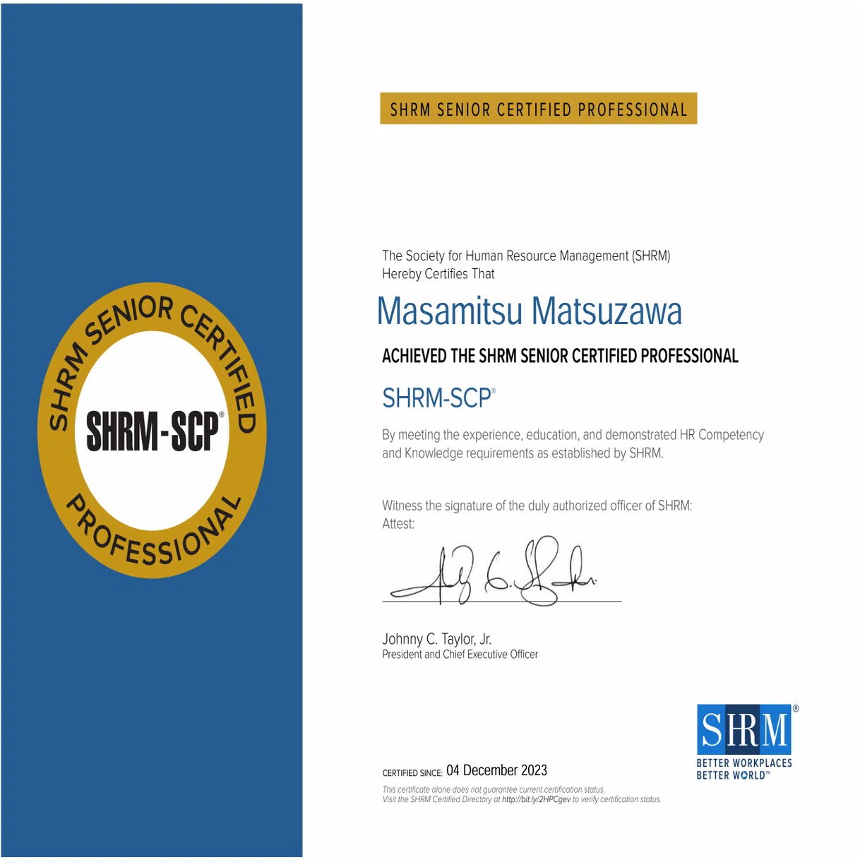 Hrgcmshr 様専用HR豆知識Vol.30】SHRM-CP&SHRM-SCP／HRの