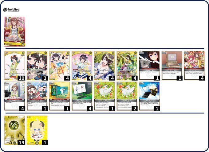 ホロカ　大空スバルデッキ　パーツ　エントリーカップ用 ホロカ】スバルちゃんのカードを見たりデッキを考えたりしてみる