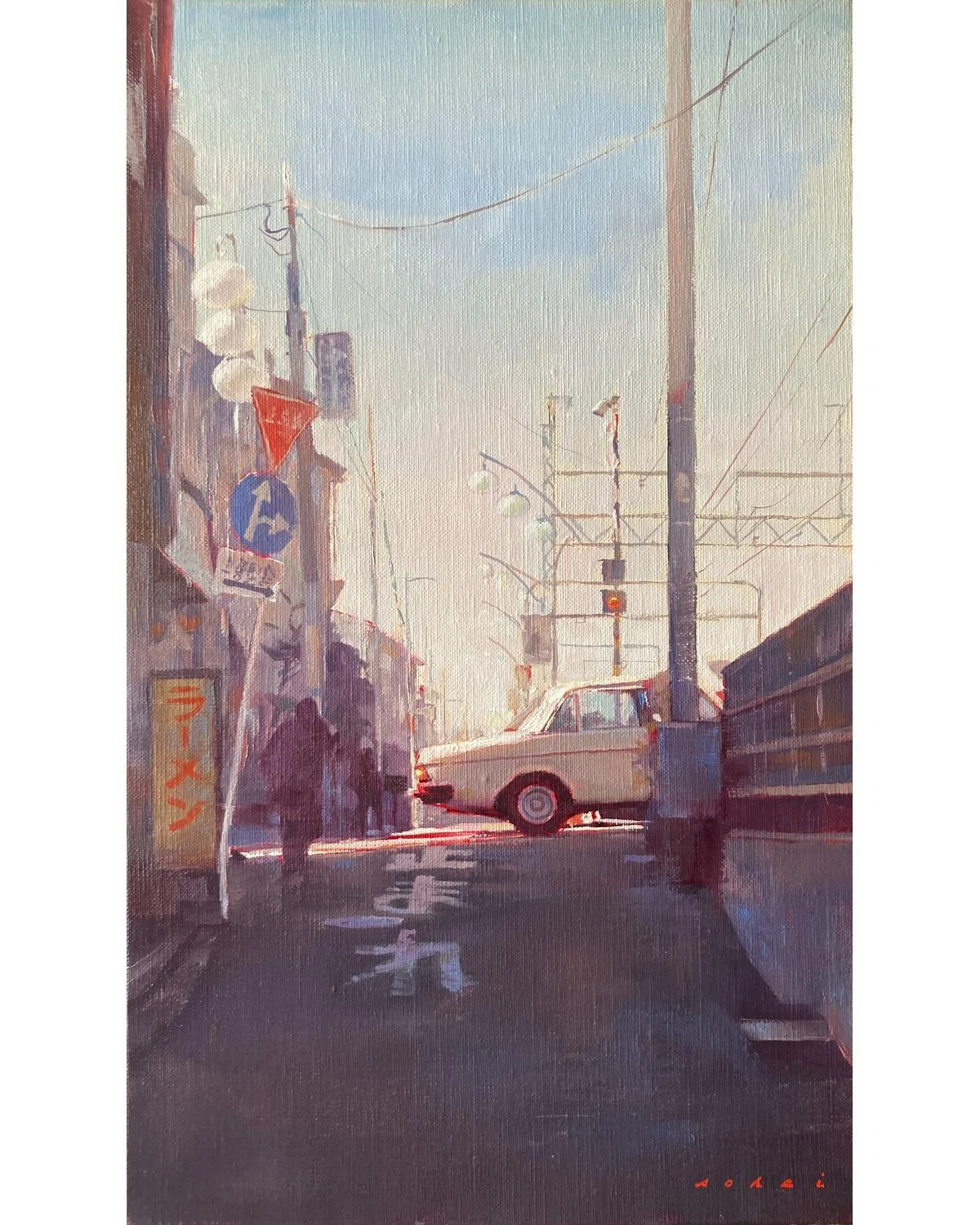 真作】【蘇山】[杉本好守] 5175 絵画 油彩画 「双鳩」 4号 花鳥図 佐賀