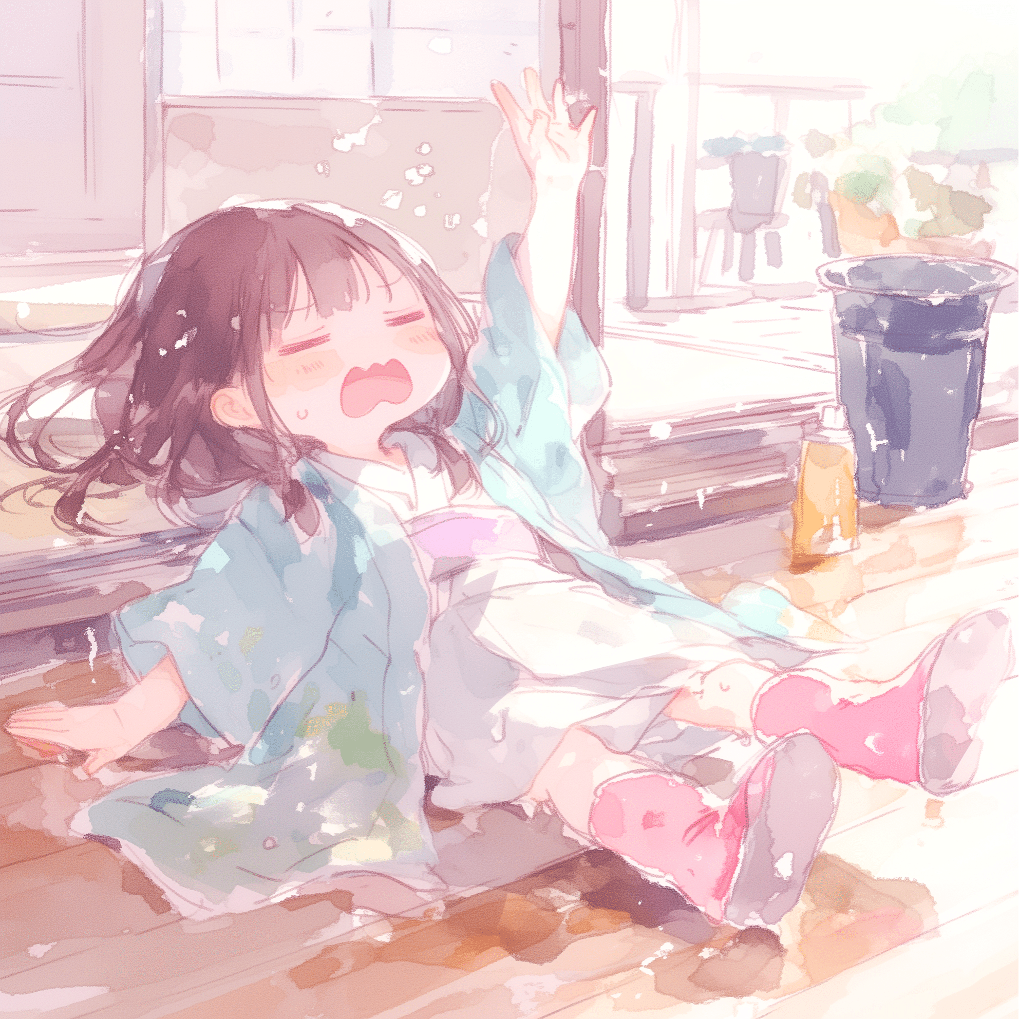 夏にとろける【AIイラスト＋4コマ漫画】｜Alpaka