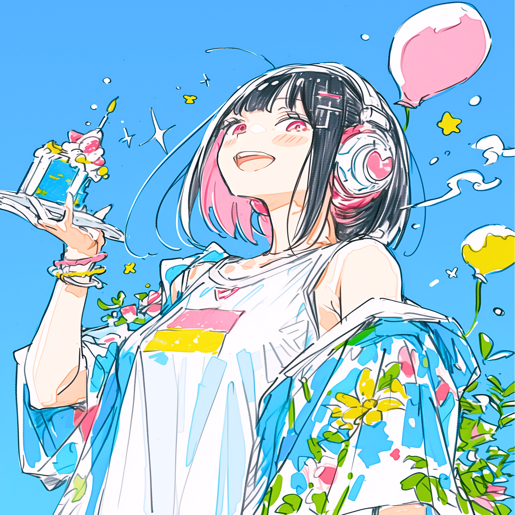 夏にとろける【AIイラスト＋4コマ漫画】｜Alpaka