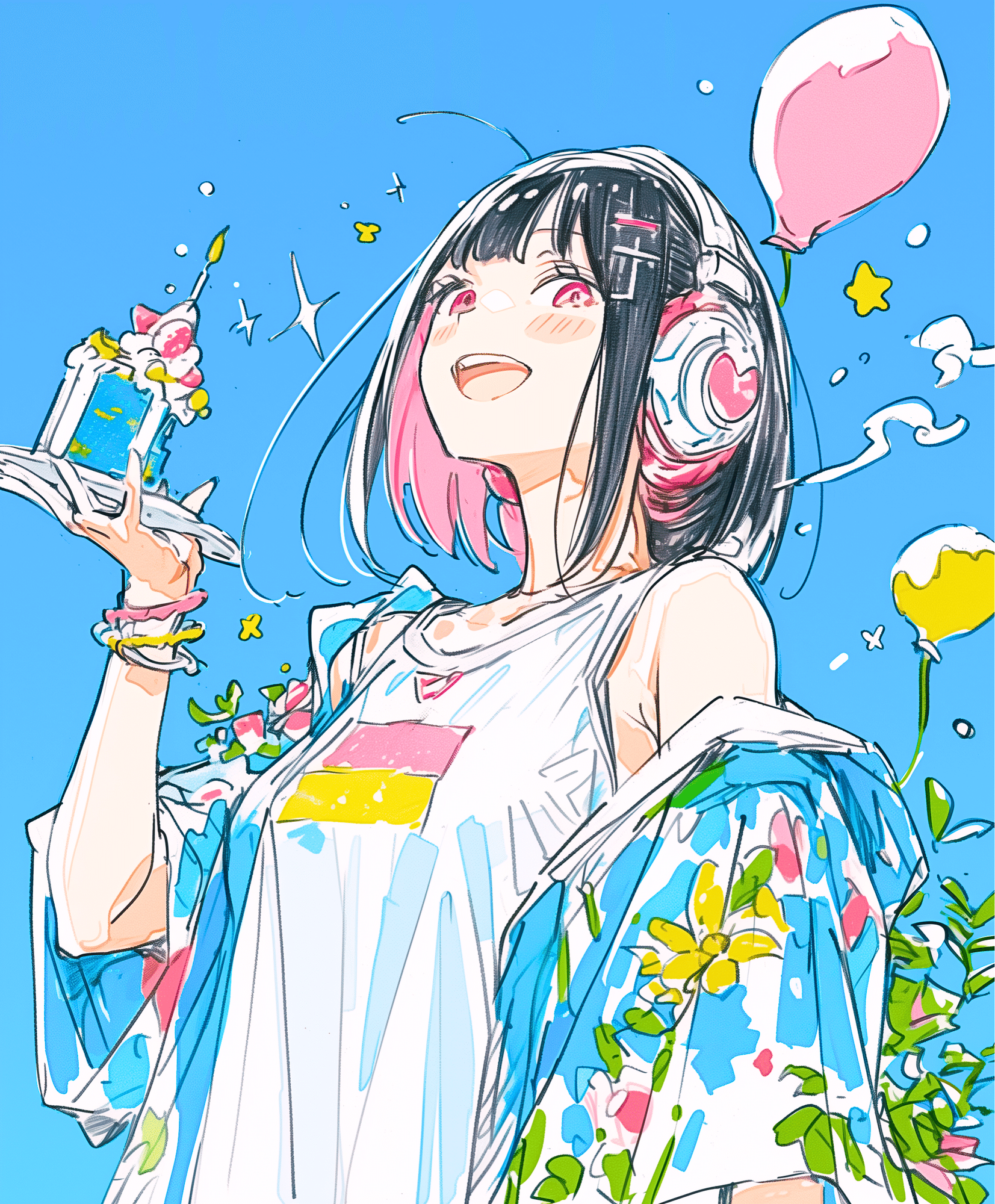 夏にとろける【AIイラスト+4コマ漫画】|Alpaka 夏にとろける【AIイラスト+4コマ漫画】|Alpaka