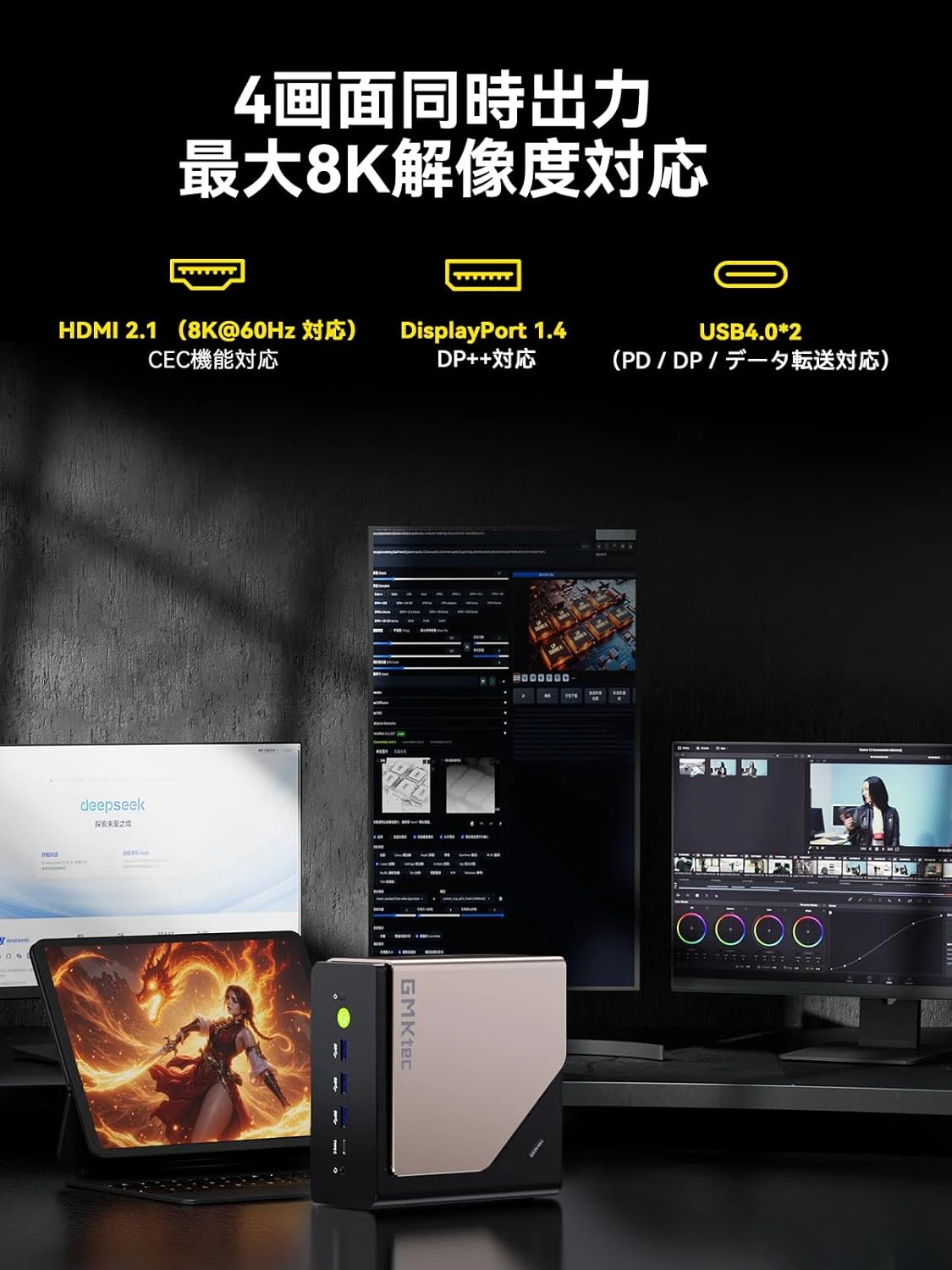 GMKtec EVO-T1 AI ミニPC 64GB 2TB 8K出力｜GetGadgetGot
