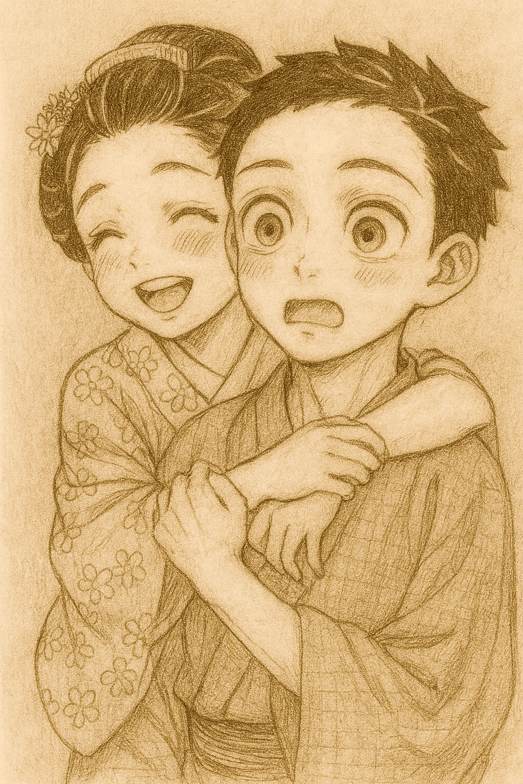 鬼滅ファンアート2 狛治×恋雪｜タイガ＠AIイラスト