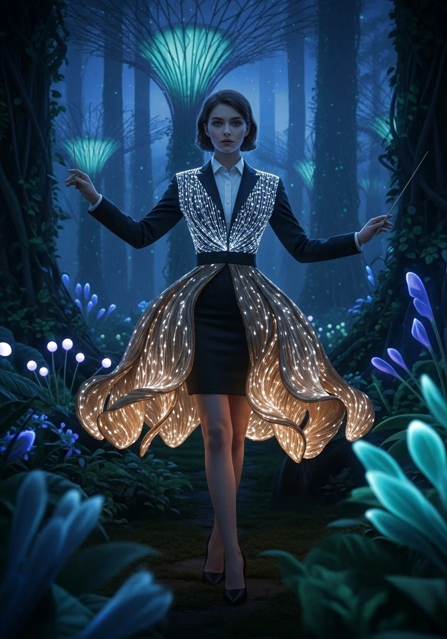 Beautiful Girl Conductor of Nature in the Year 3000 [Free AI Images]｜crks
