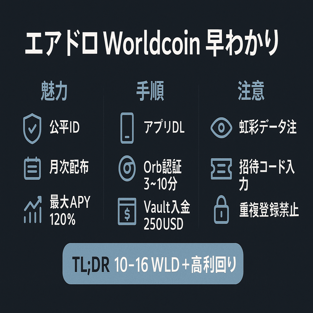 エアドロ Worldcoin 高利回り完全ガイド｜仮想通貨エアドロップラボ