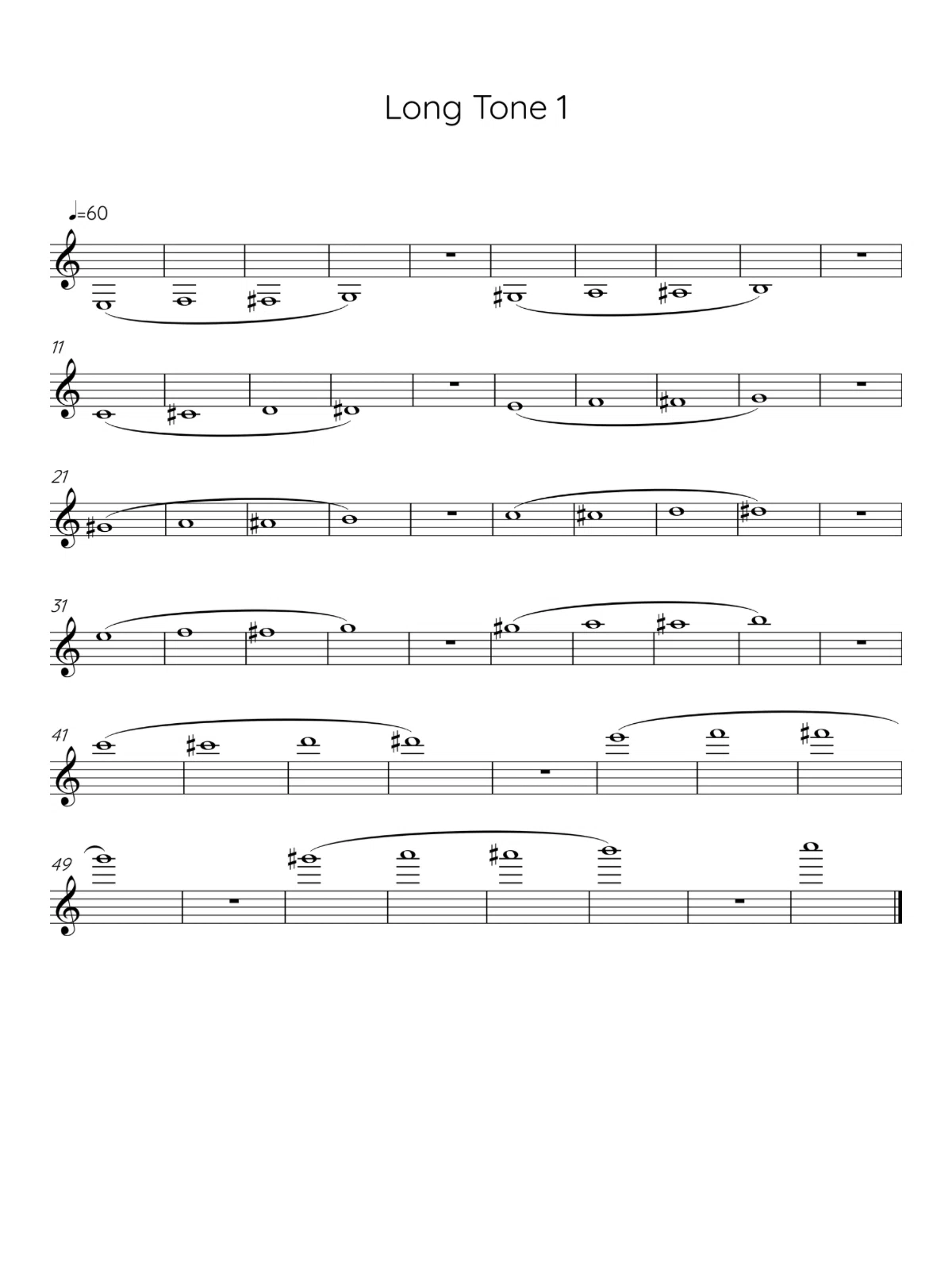 [Free Sheet Music Available] Long Tone Practice Menus by Purpose | 3 ...