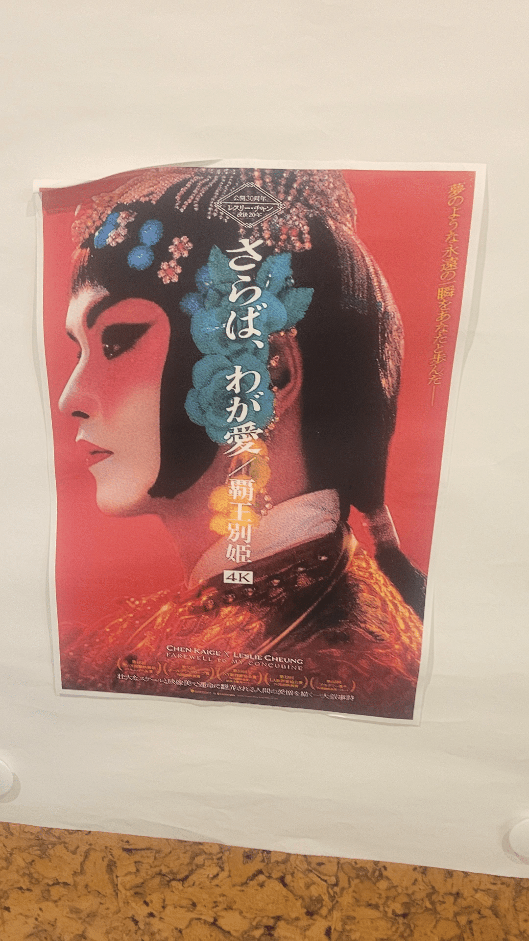 レスリーチャン　覇王別姫　芸術展　藝術展　さらば、わが愛　まとめ② レスリー・チャンの美しい横顔 「さらば、わが愛 覇王別姫」4K版