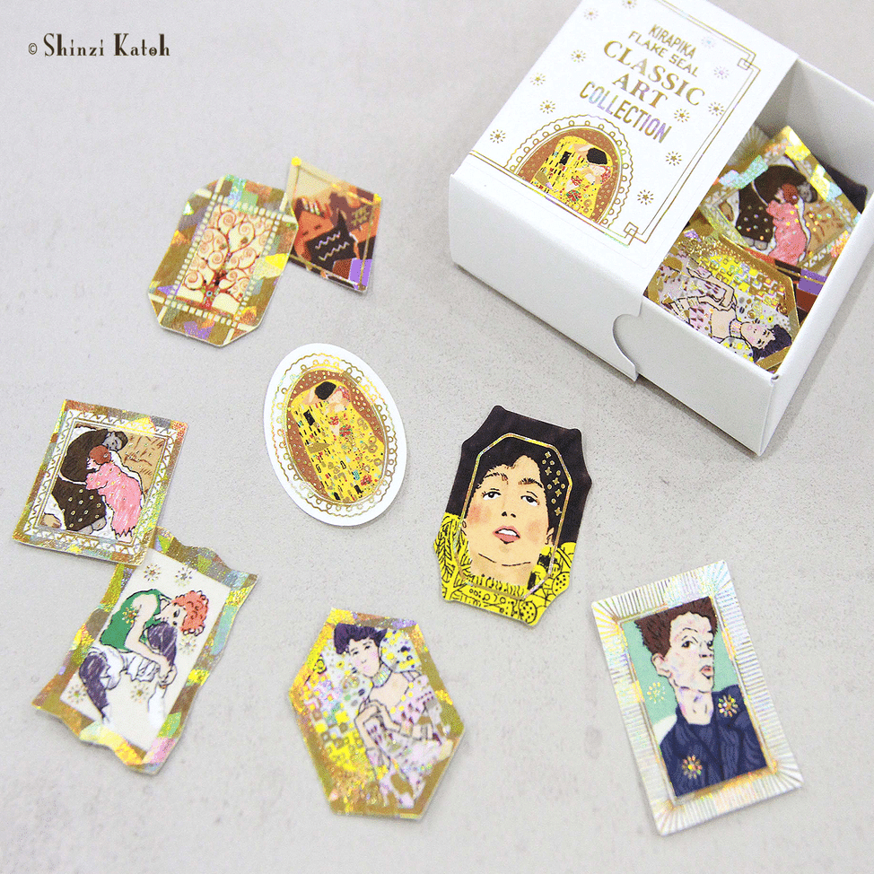 世界の名画を集めた『きらぴかフレークシール クラシックアート