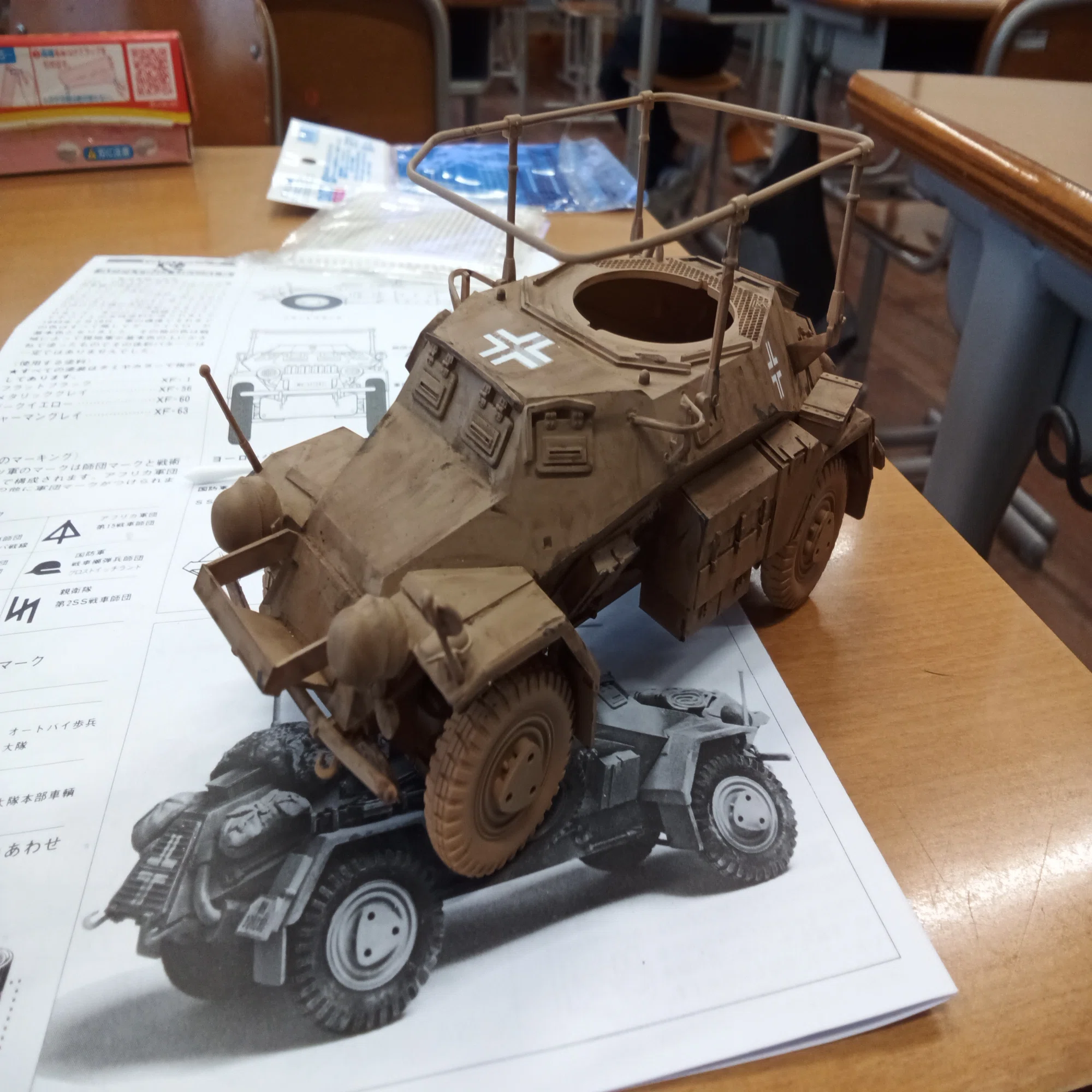 6 タミヤ1/35 ドイツ無線指揮車フンクワーゲン【完成】｜洛星中高模型 