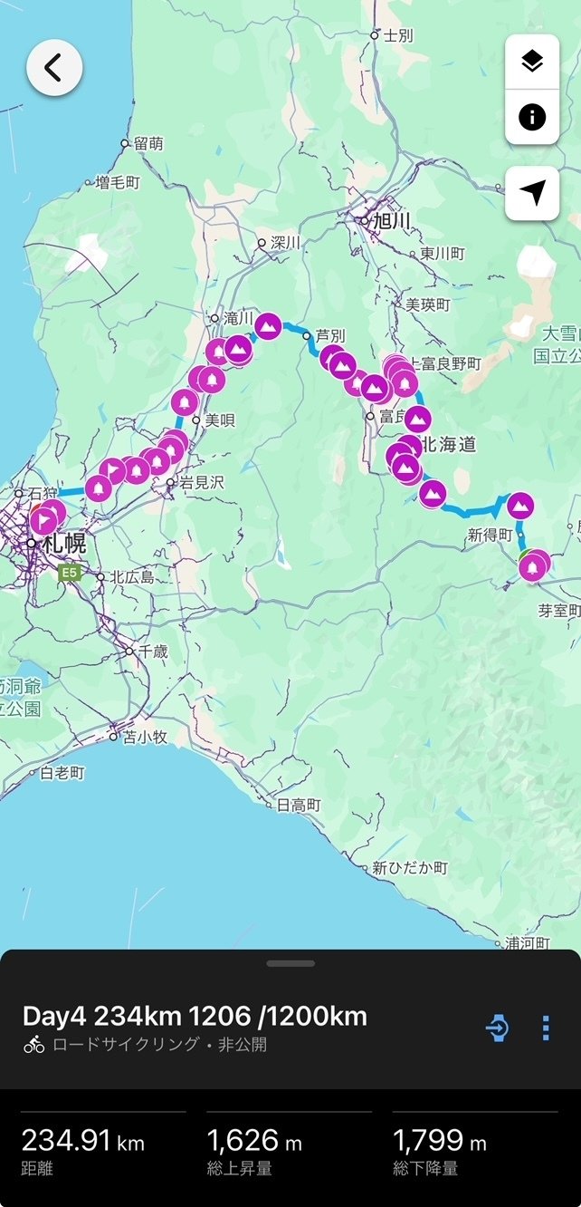 Day4】234km 1206/1200km ジャパン・グランドネ 1200km 2025.08