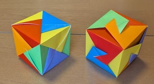 六合折り紙(7)～立方体～｜佐藤健太郎