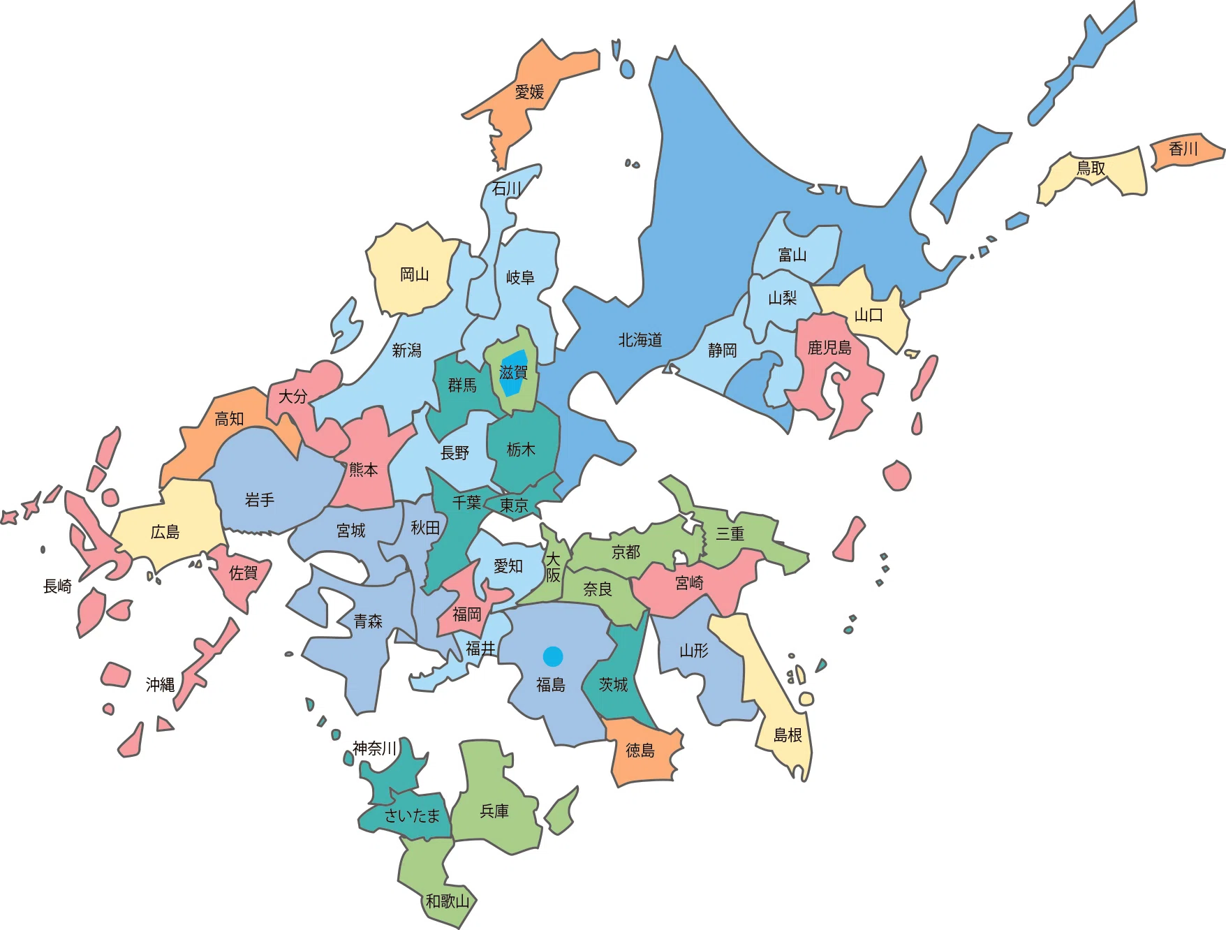 都道府県の配置に飽きたので席替えします!｜八千股 曜 （やちまた よう）