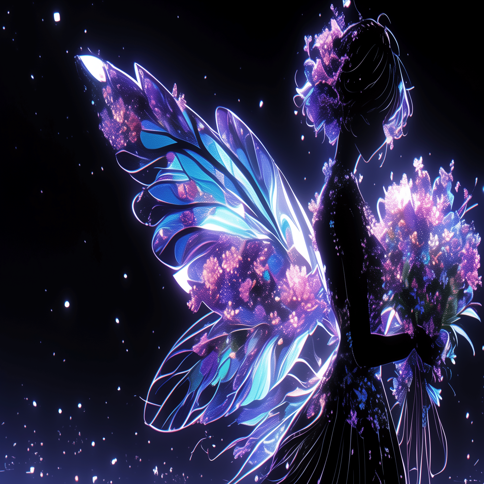 ネオンラインアート〜nijijourneyで輝く妖精アート〜｜リンファ@AI
