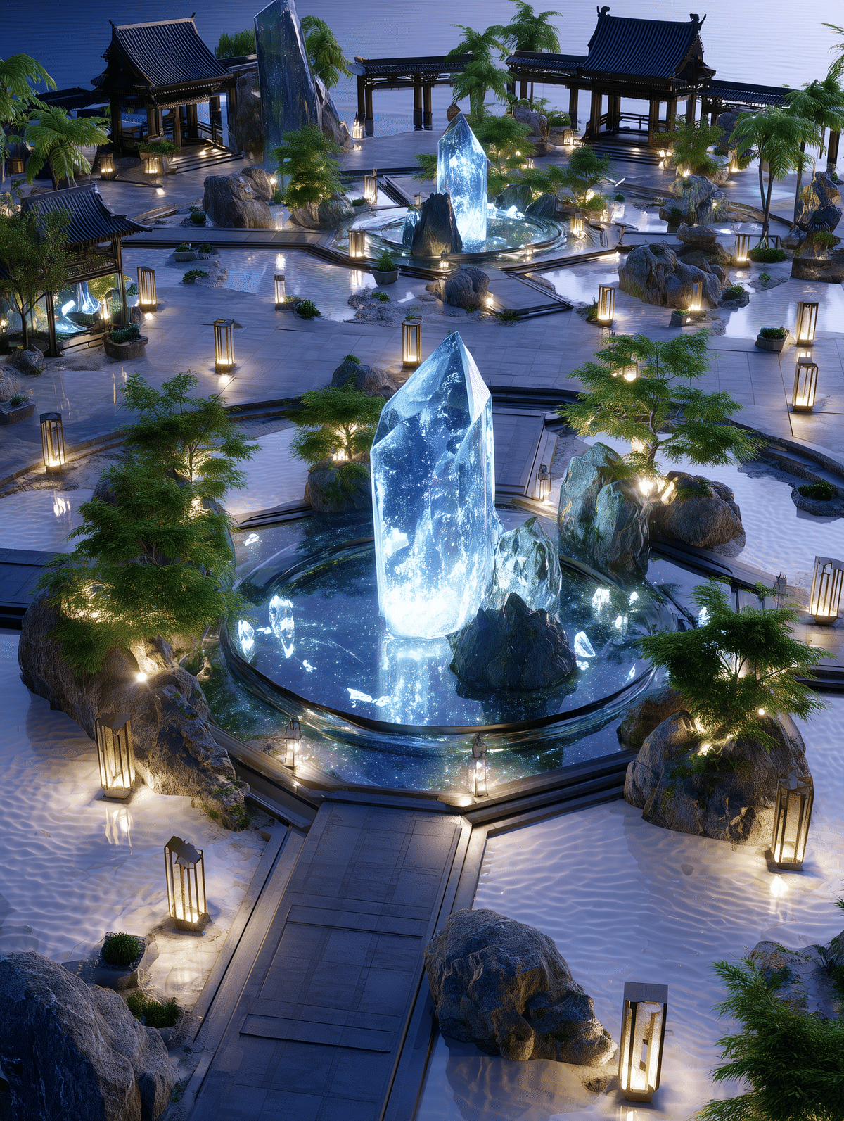 未来型枯山水─光と静寂が織りなす、時を超える庭園｜リンファ