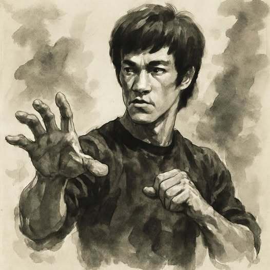 画像生成AIにブルース・リーを描いてもらったら｜雷蔵🎵🍰沈黙の詩人