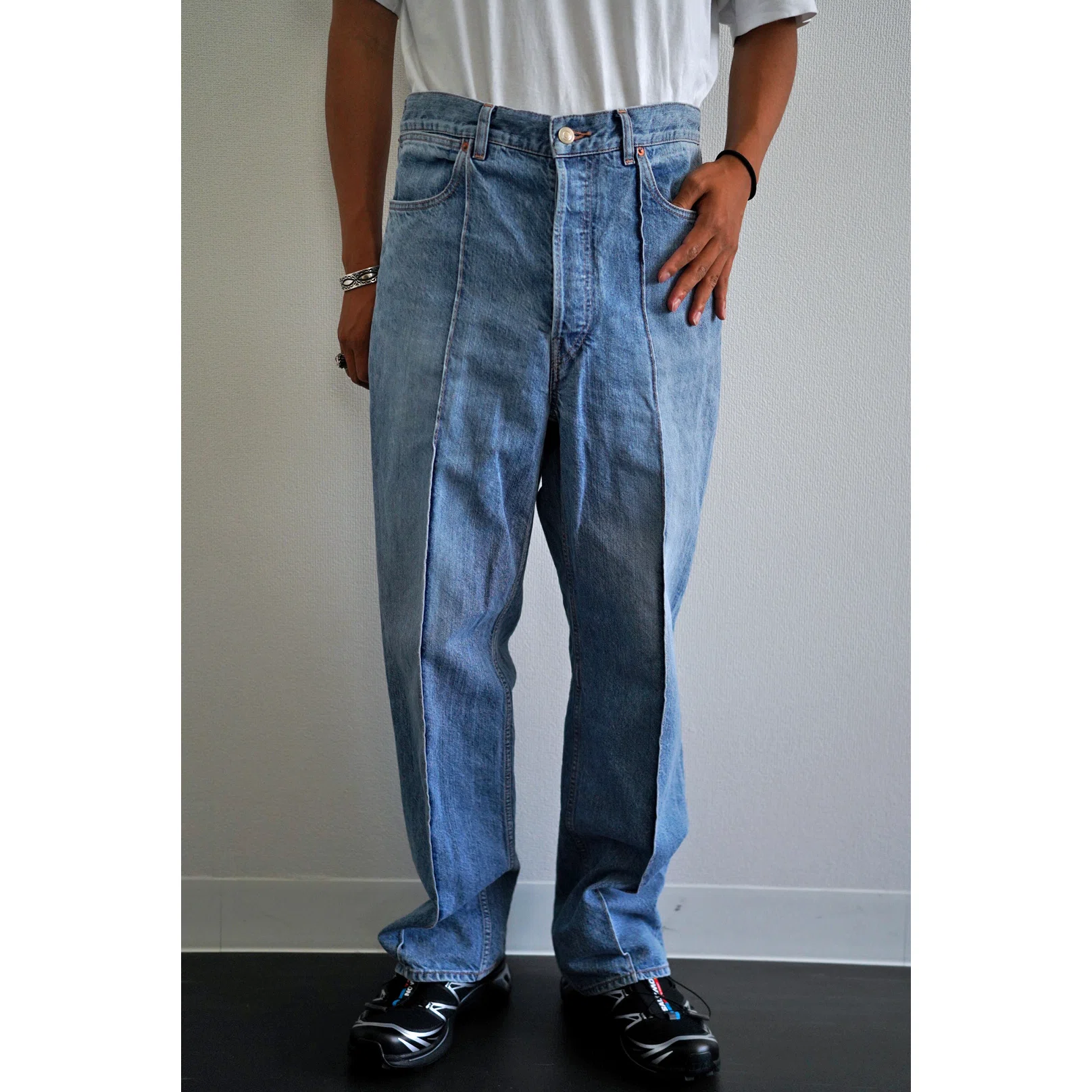 パンツ phebus washi straight denim size2 phebus 30%OFF WASHI DENIM STRAIGHT PANTS・FADE BLUE - tity